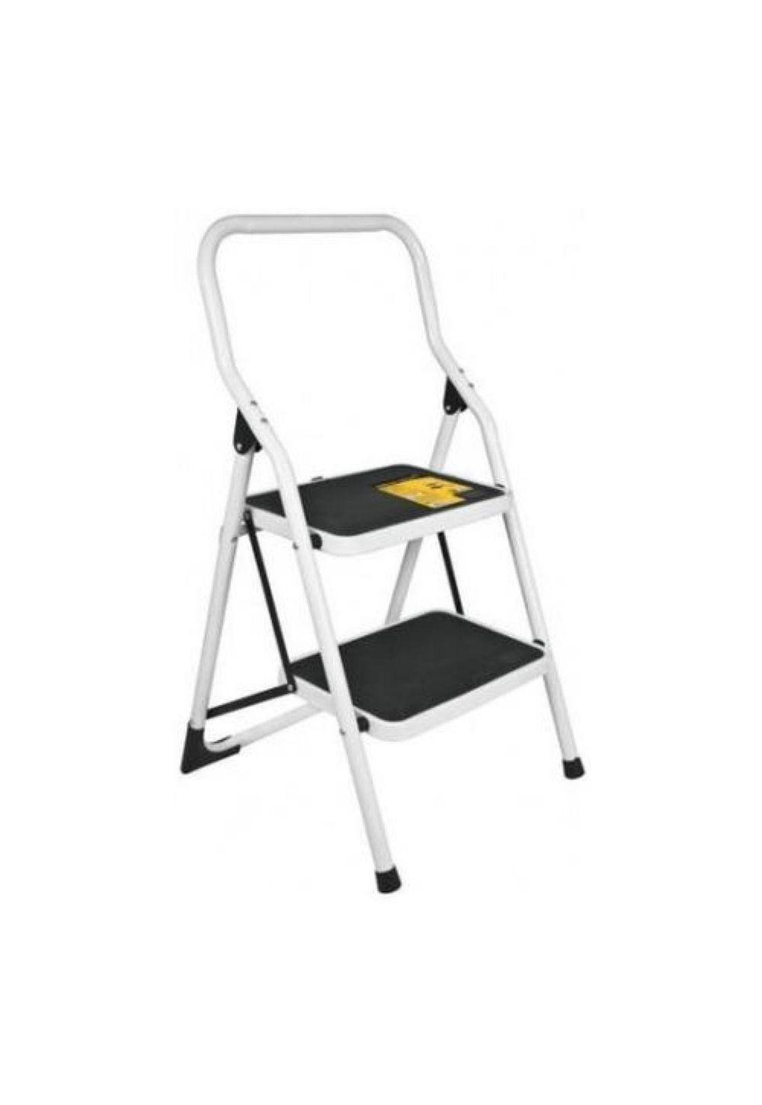 Escalera Tubular Plegable 2 Peldaños C/baranda Acero-3