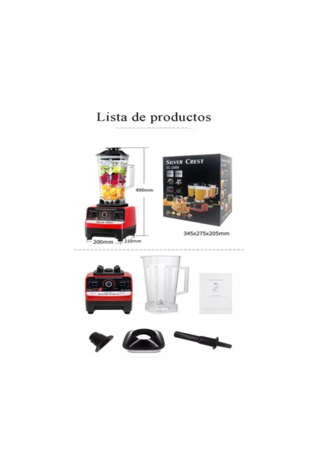 Licuadora Profesional Con Vaso Abs 110/220v Silver Crest-7