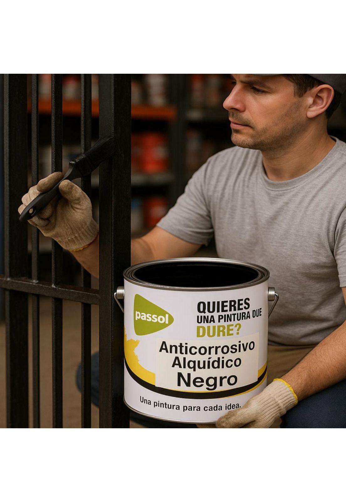 Anticorrosivo Alquídico Negro 1 Galon Passol (rejas,fierro-3