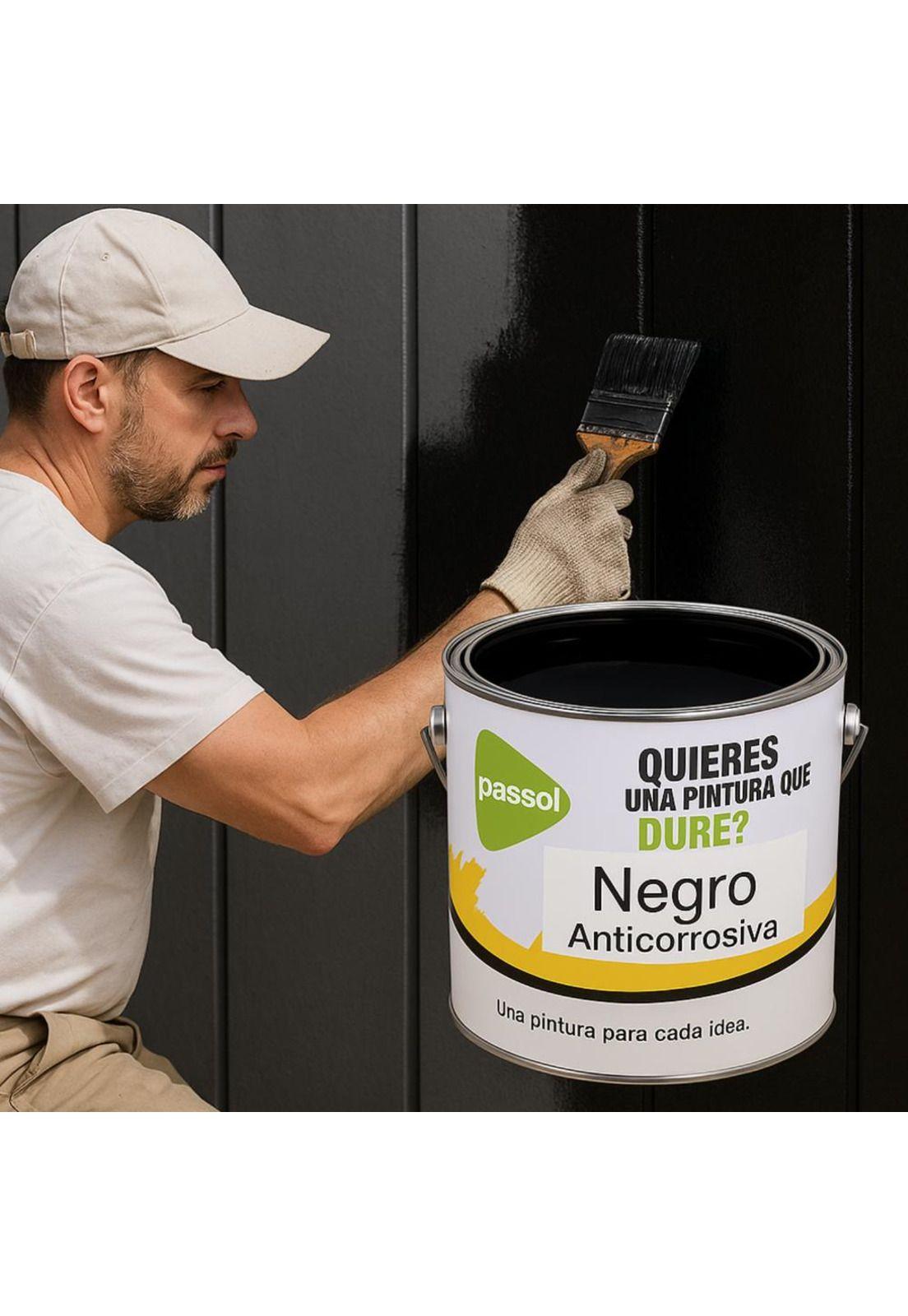 Anticorrosivo Alquídico Negro 1 Galon Passol (rejas,fierro-4