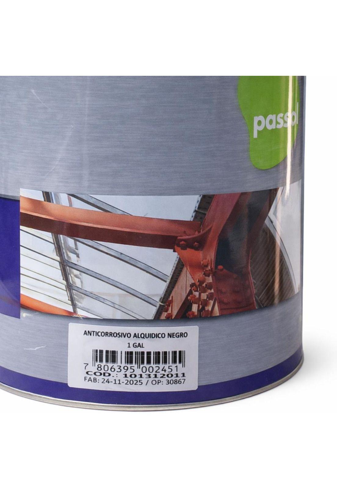 Anticorrosivo Alquídico Negro 1 Galon Passol (rejas,fierro-3