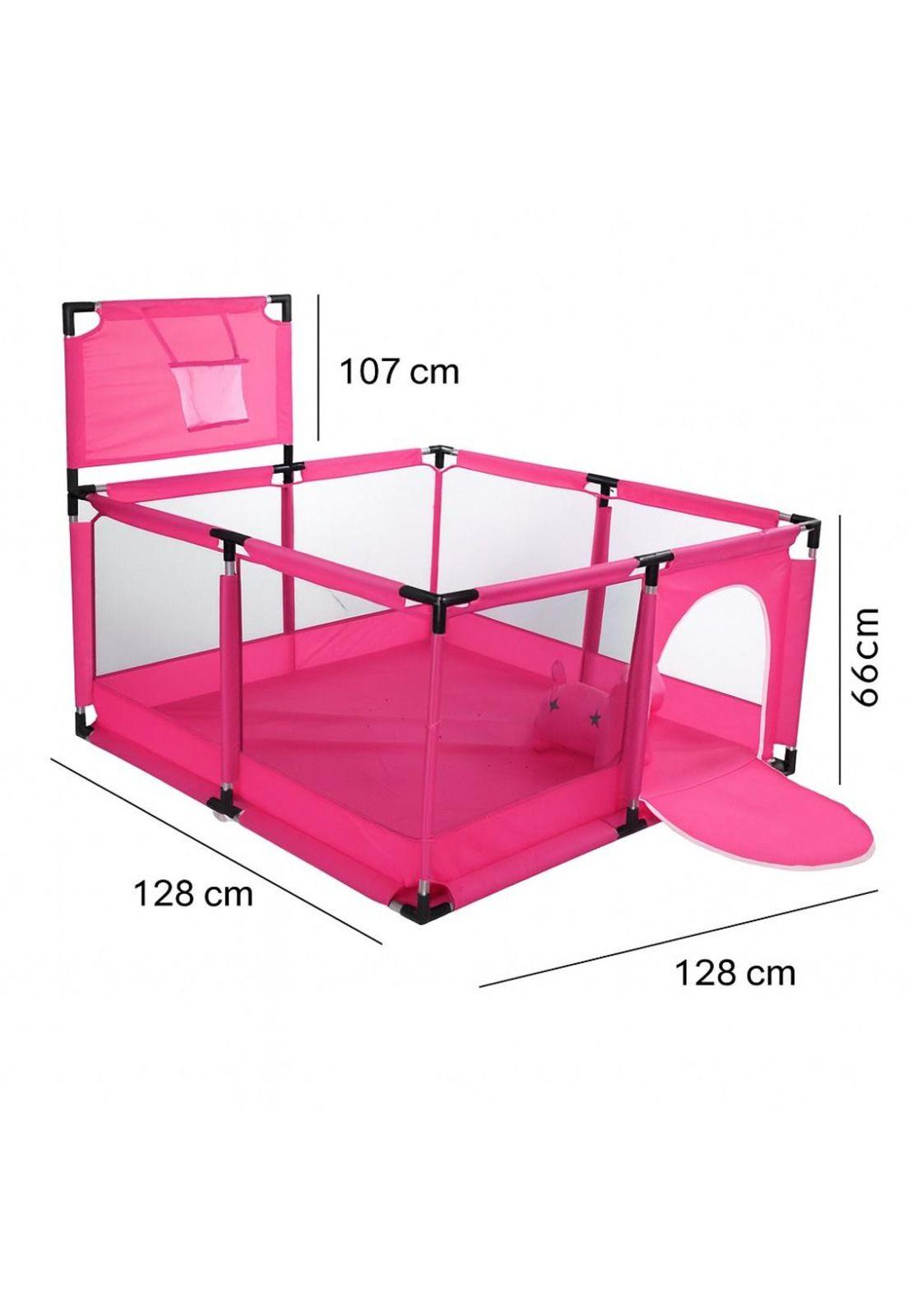 Corral Infantil 128cm con Aro de Básquet y Puerta Segura-6