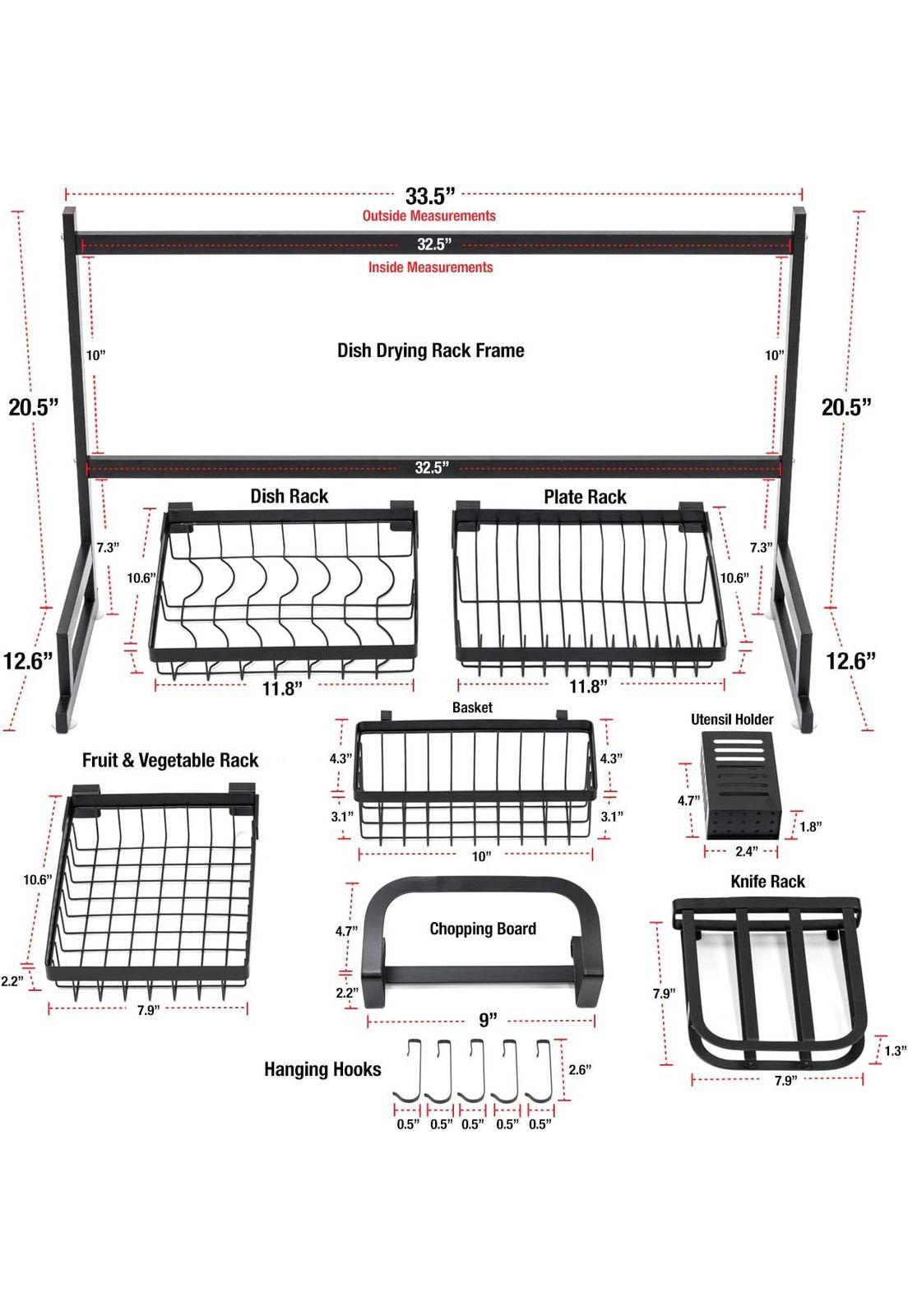 Secador De Loza Escurridor De Loza Secador Platos 85 cm-3