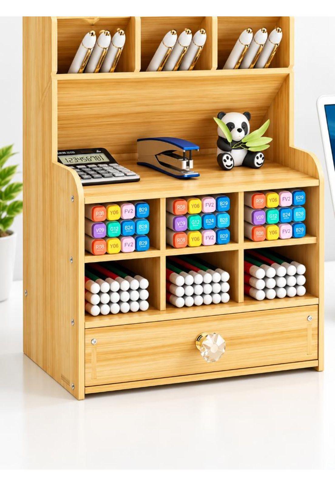 Organizador Escritorio Con Cajón Y Compartimentos Oficina-6