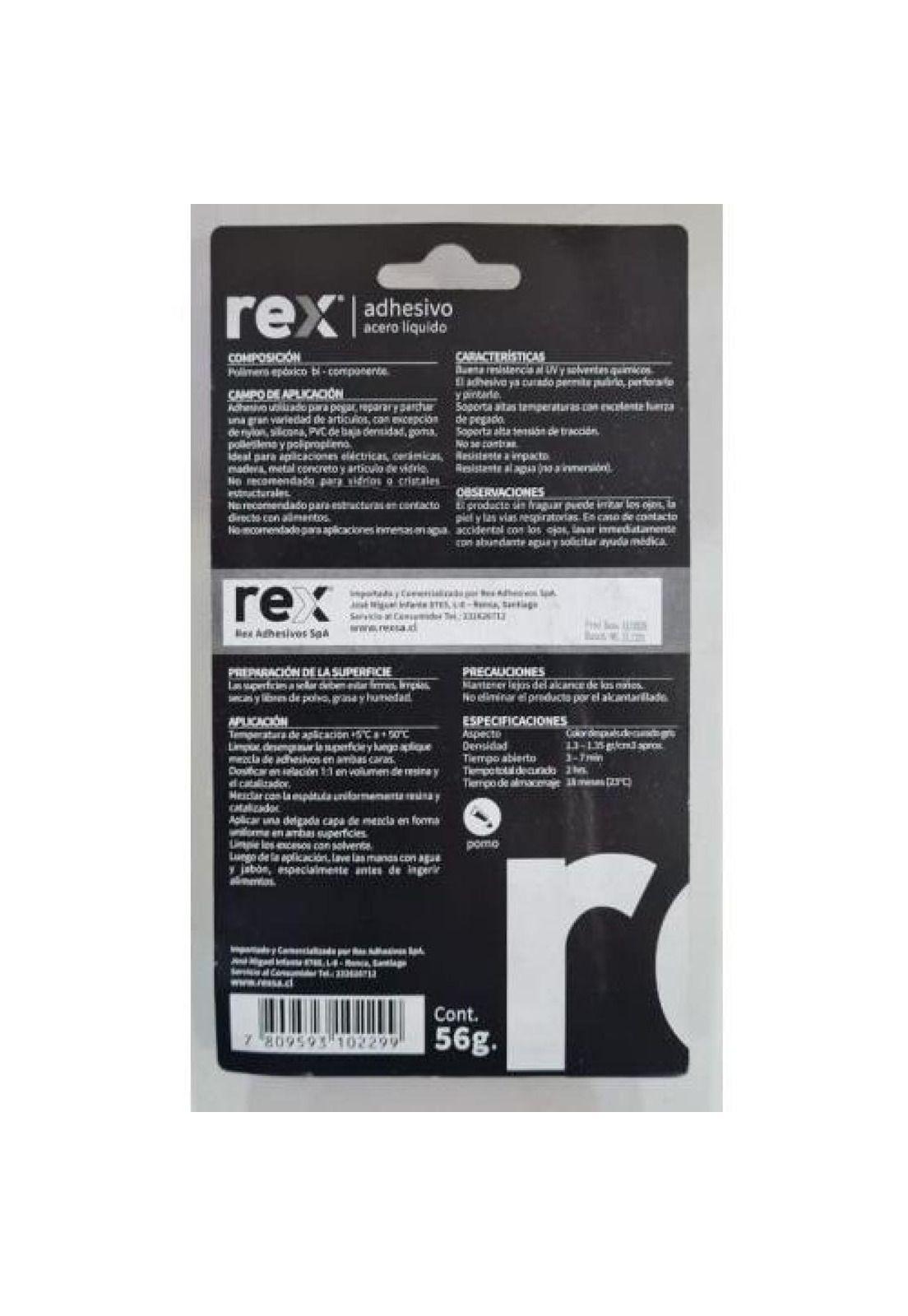 Acero Líquido Rex Gris 56g Adhesivo Alta Resistencia-2