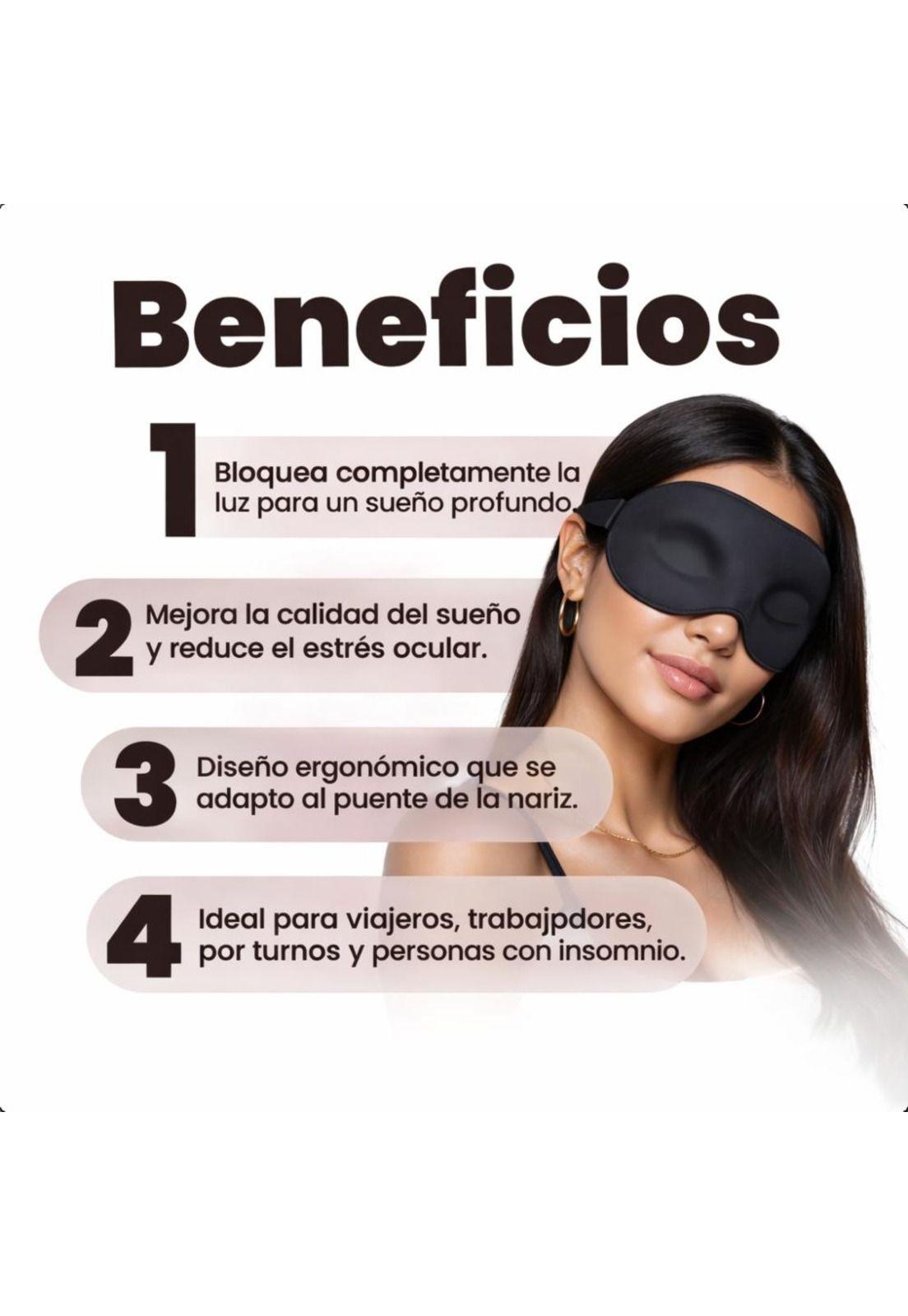 Antifaz 3D Total Oscuridad Suave Ajustable-2