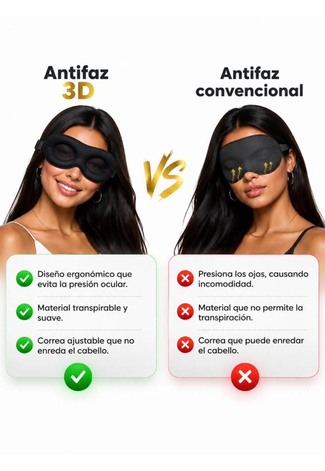 Antifaz 3D Total Oscuridad Suave Ajustable-6