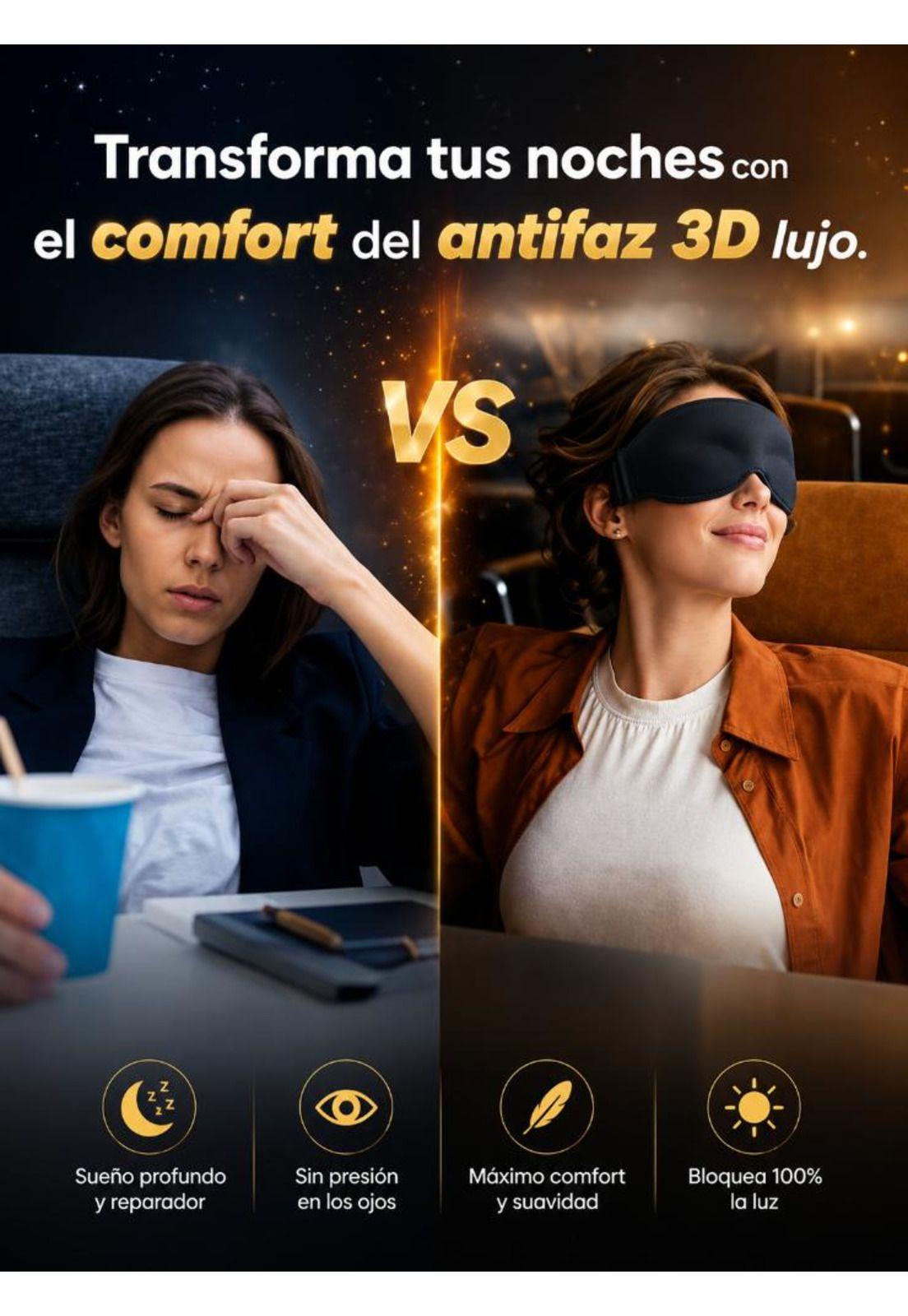 Antifaz 3D Total Oscuridad Suave Ajustable-7