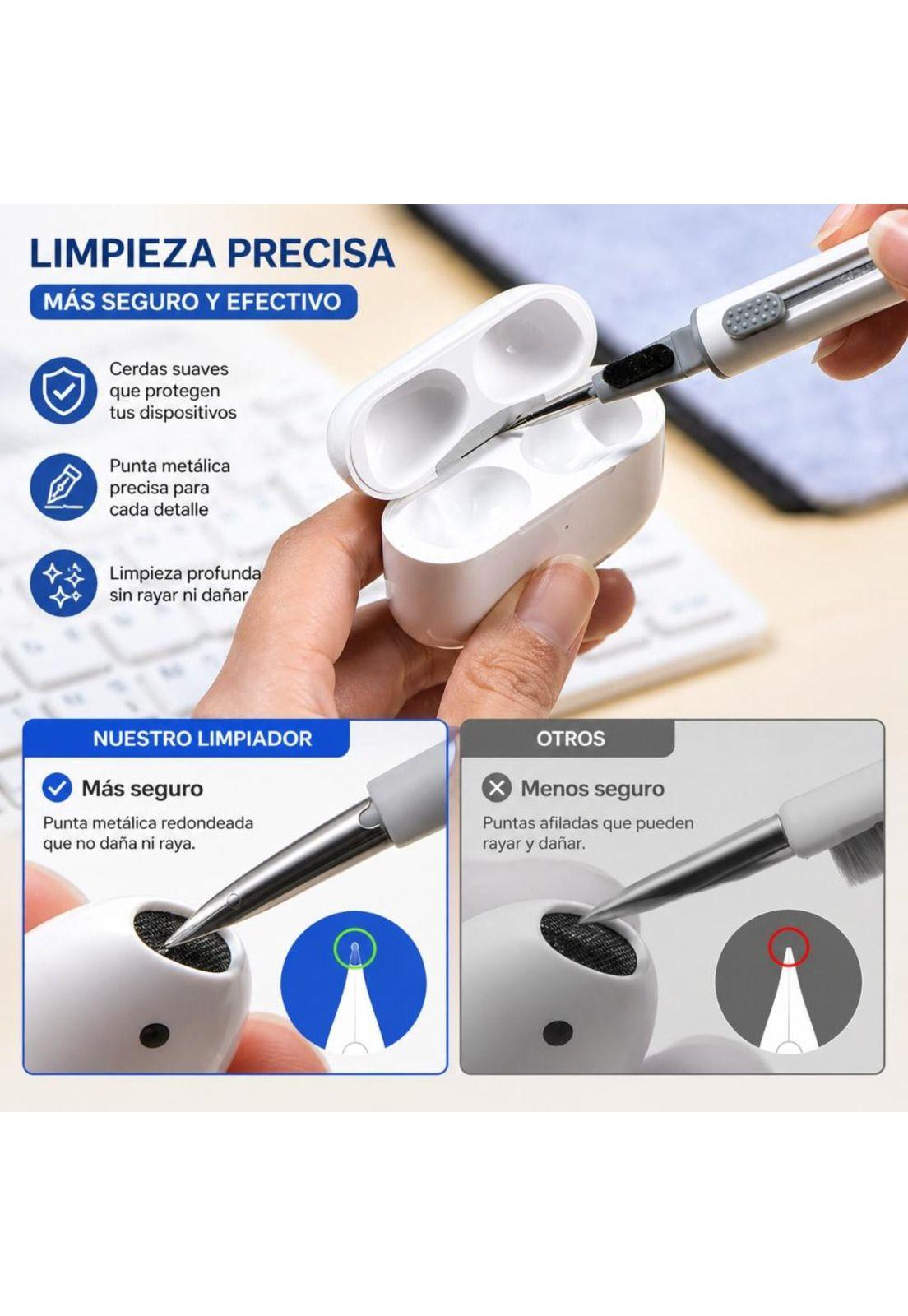 Kit Lapiz Cepillo Limpiador Para Audífonos Celulares-3
