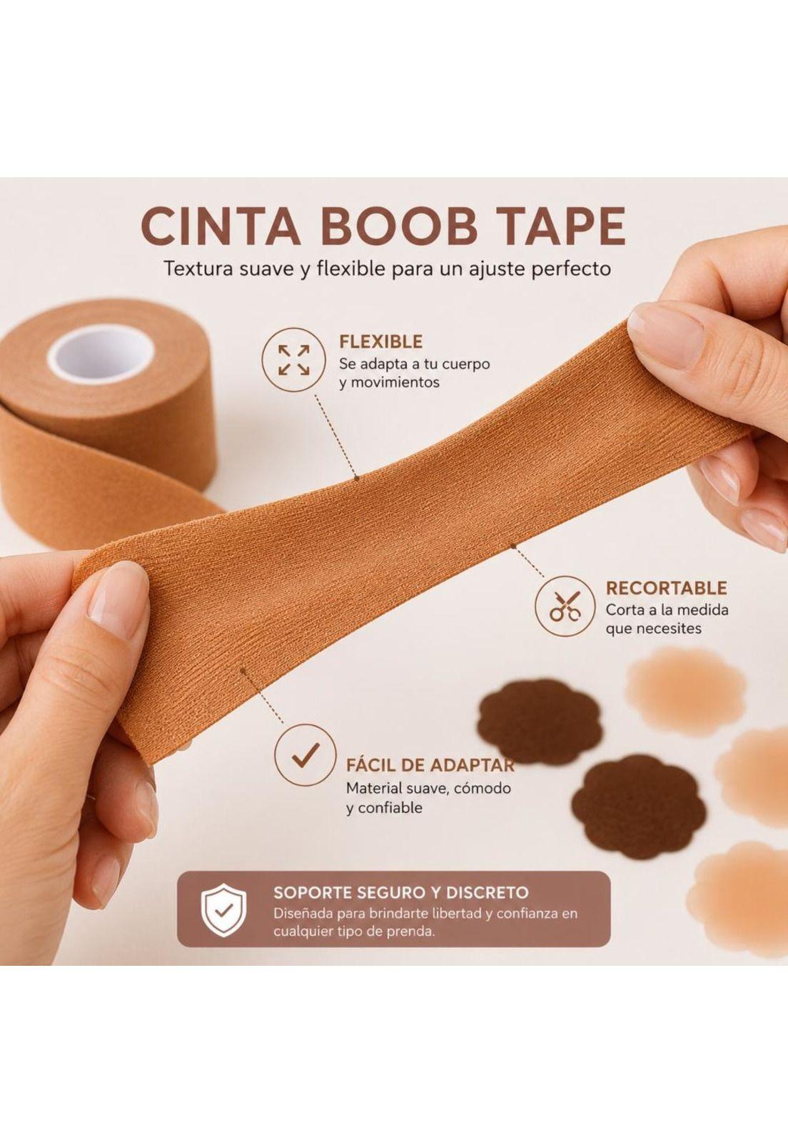 Cinta Levanta Pecho 5cmx5mt + 20 Cubre Pezones Boob Tape-4