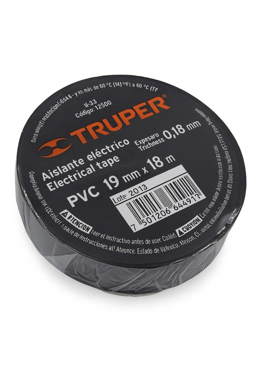 Huincha Aisladora Negra 3/4 X 18 Mts Truper Profesional-2