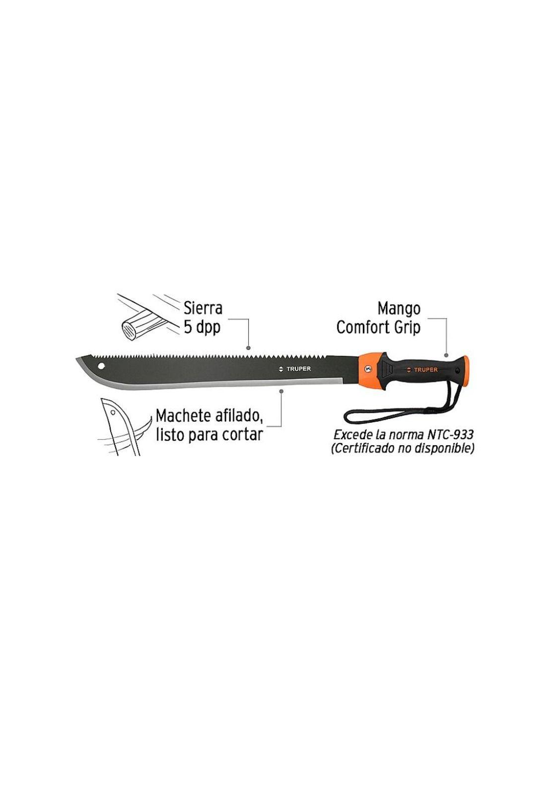 Machete Doble Filo 18 Truper Profesional-4