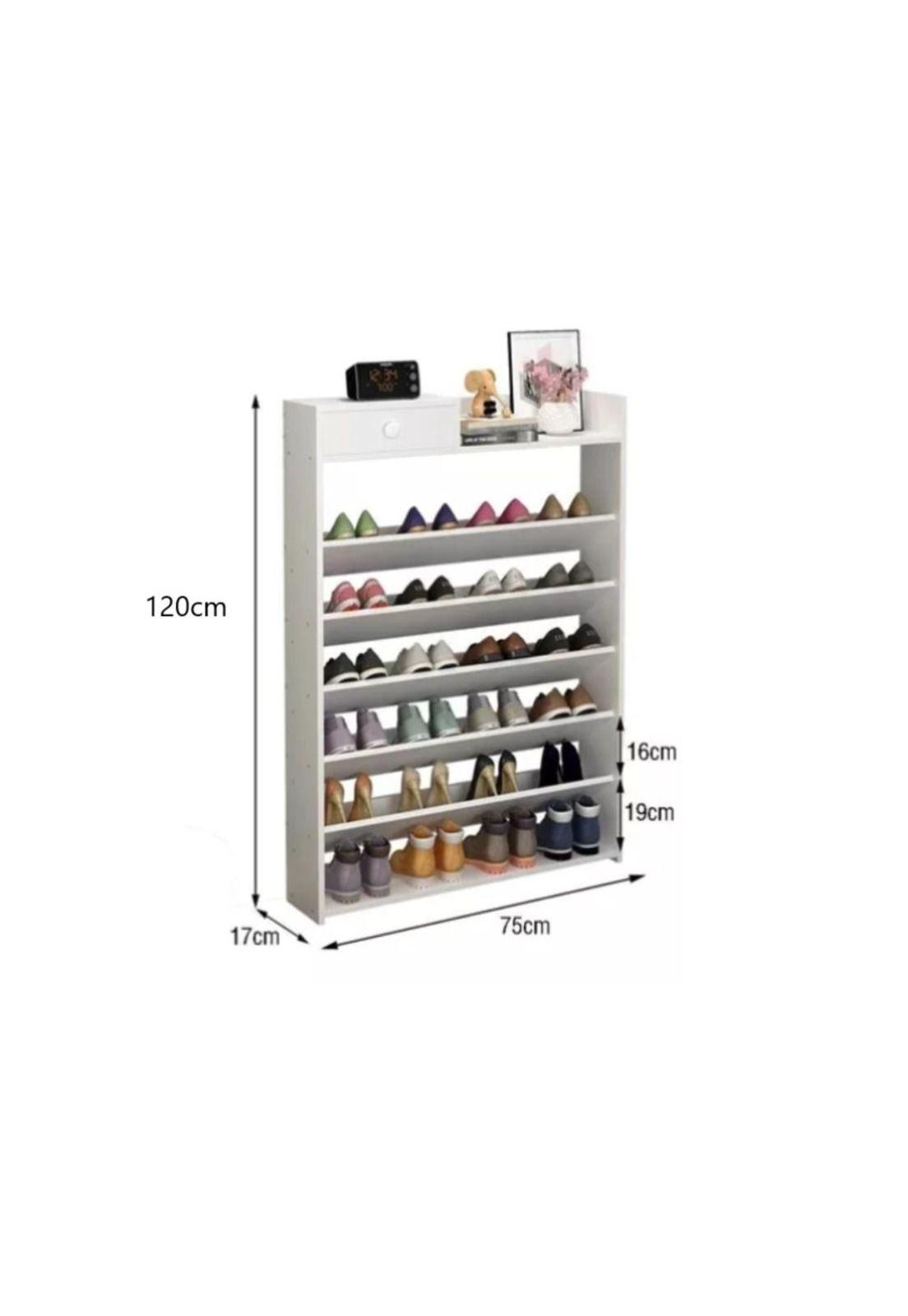 Zapatera de Madera 6 Niveles Organizador Ultra delgado-2