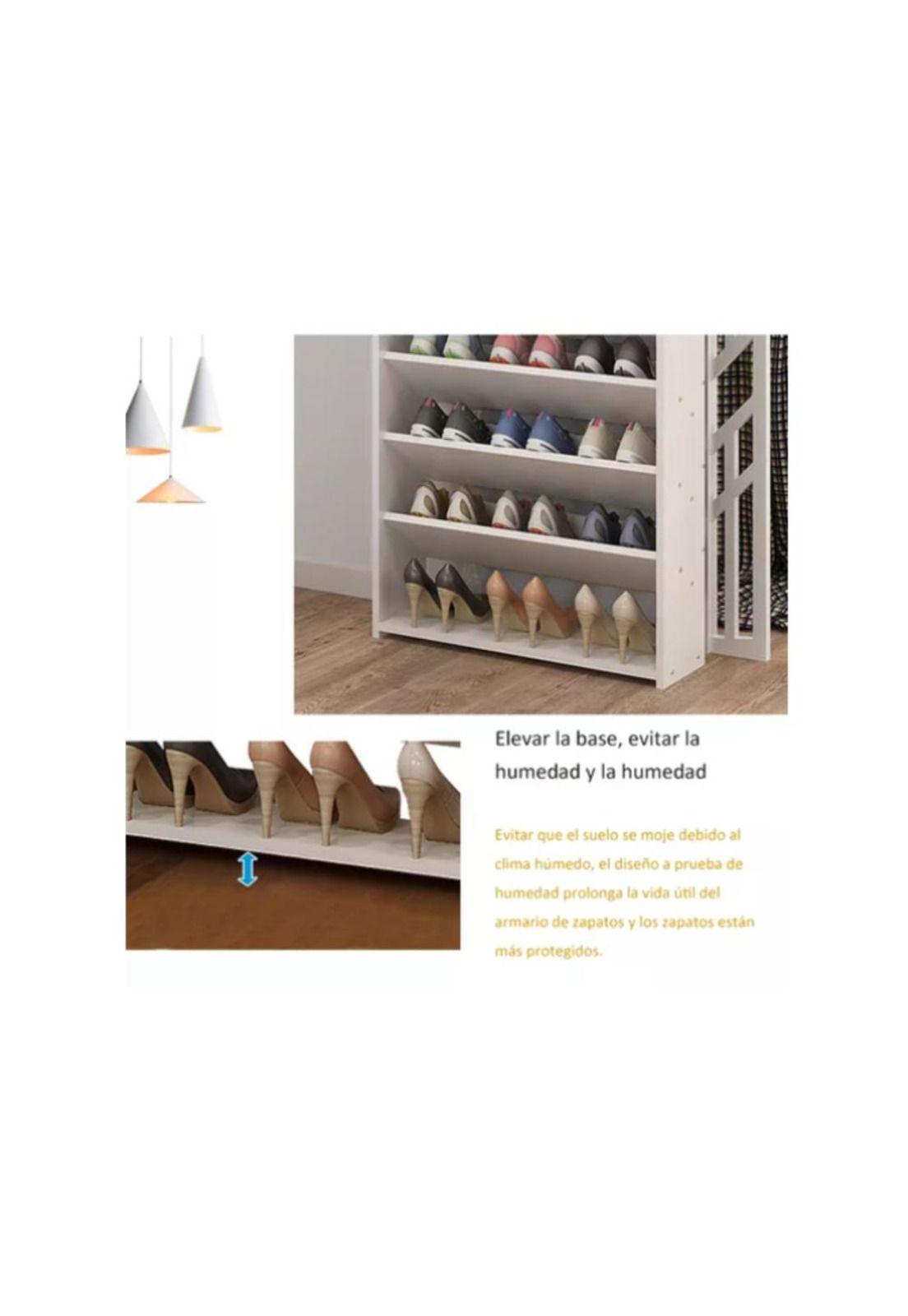 Zapatera de Madera 6 Niveles Organizador Ultra delgado-3