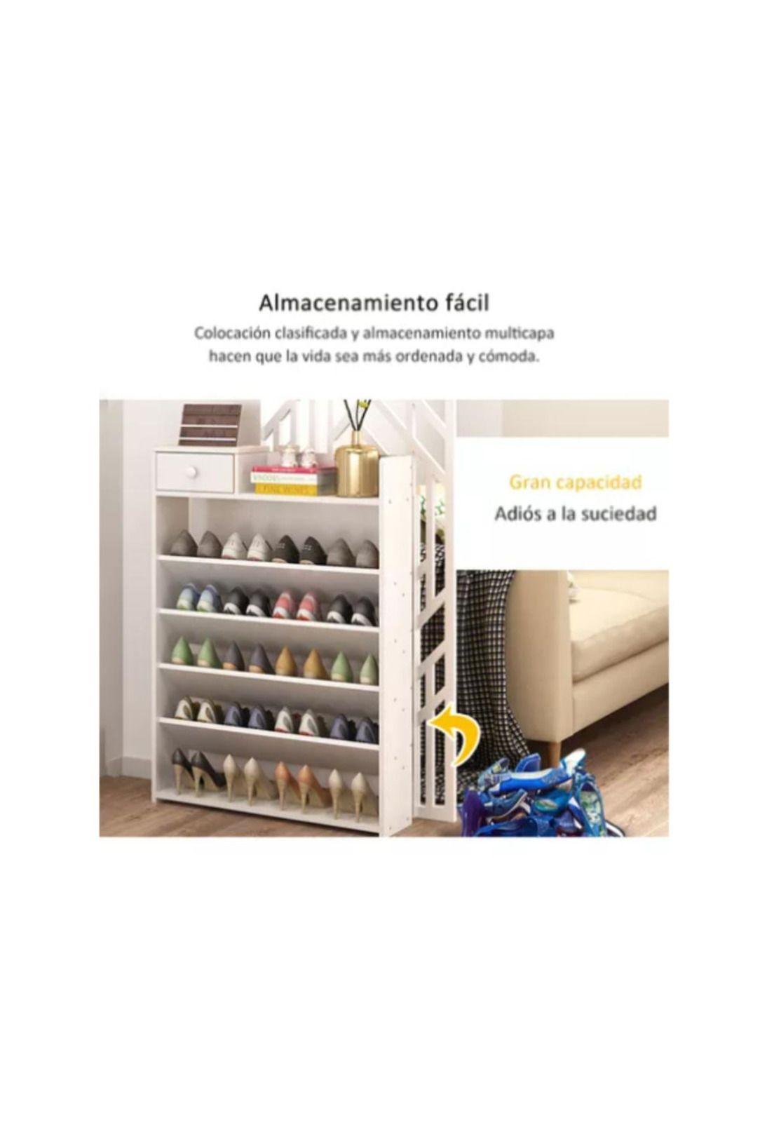 Zapatera de Madera 6 Niveles Organizador Ultra delgado-7