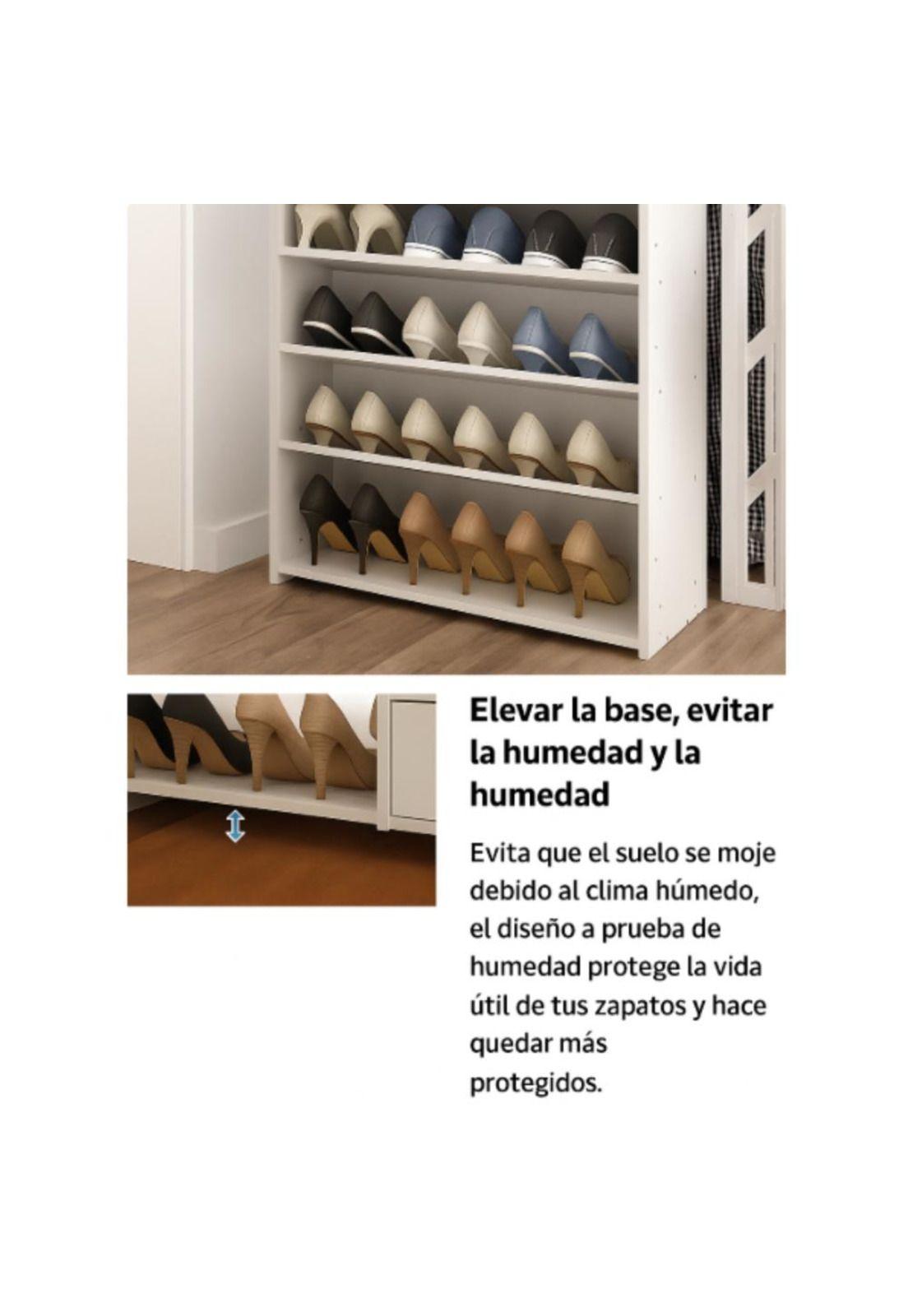 Zapatera de Madera 6 Niveles Organizador Ultra delgado-5