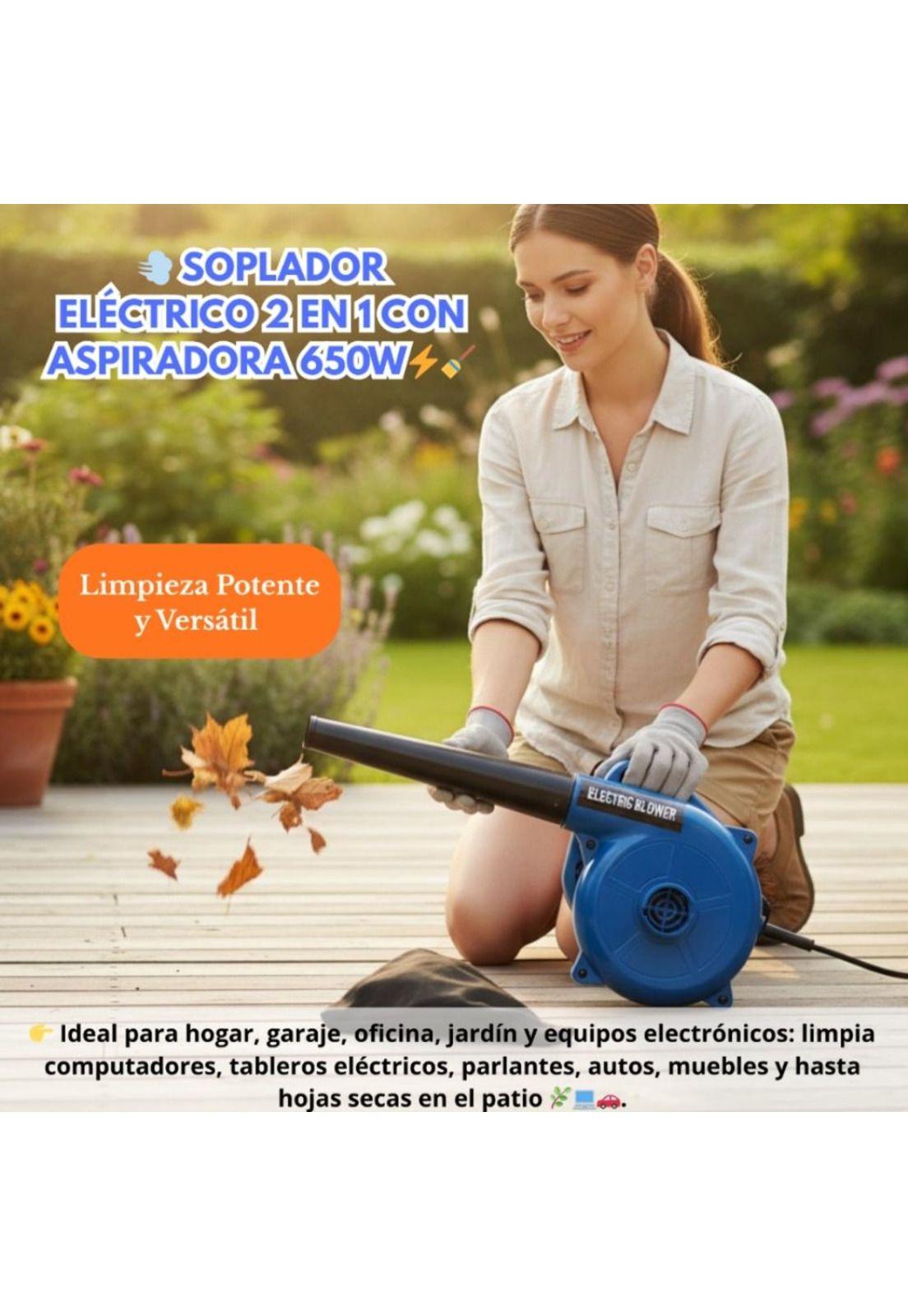 Soplador Y Aspiradora Eléctrica  650W 2 En 1 Profesional-4