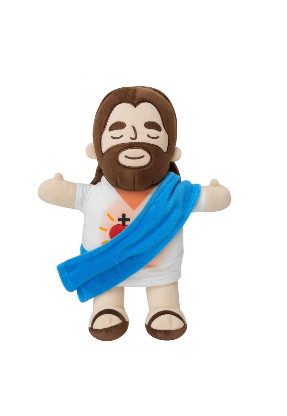 Peluche Jesús con Sonido, Luces y Respiración Realista 40cm-0