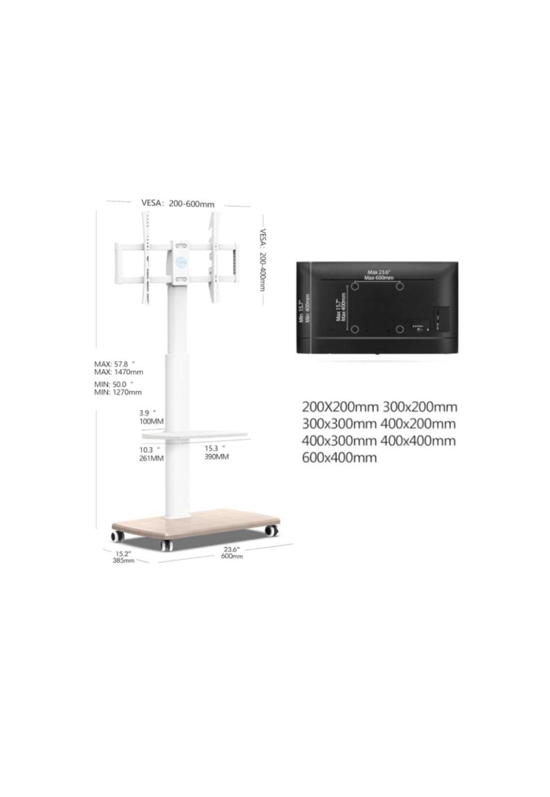Soporte base TV con ruedas tipo Pedestal rack 32 a 50"-3