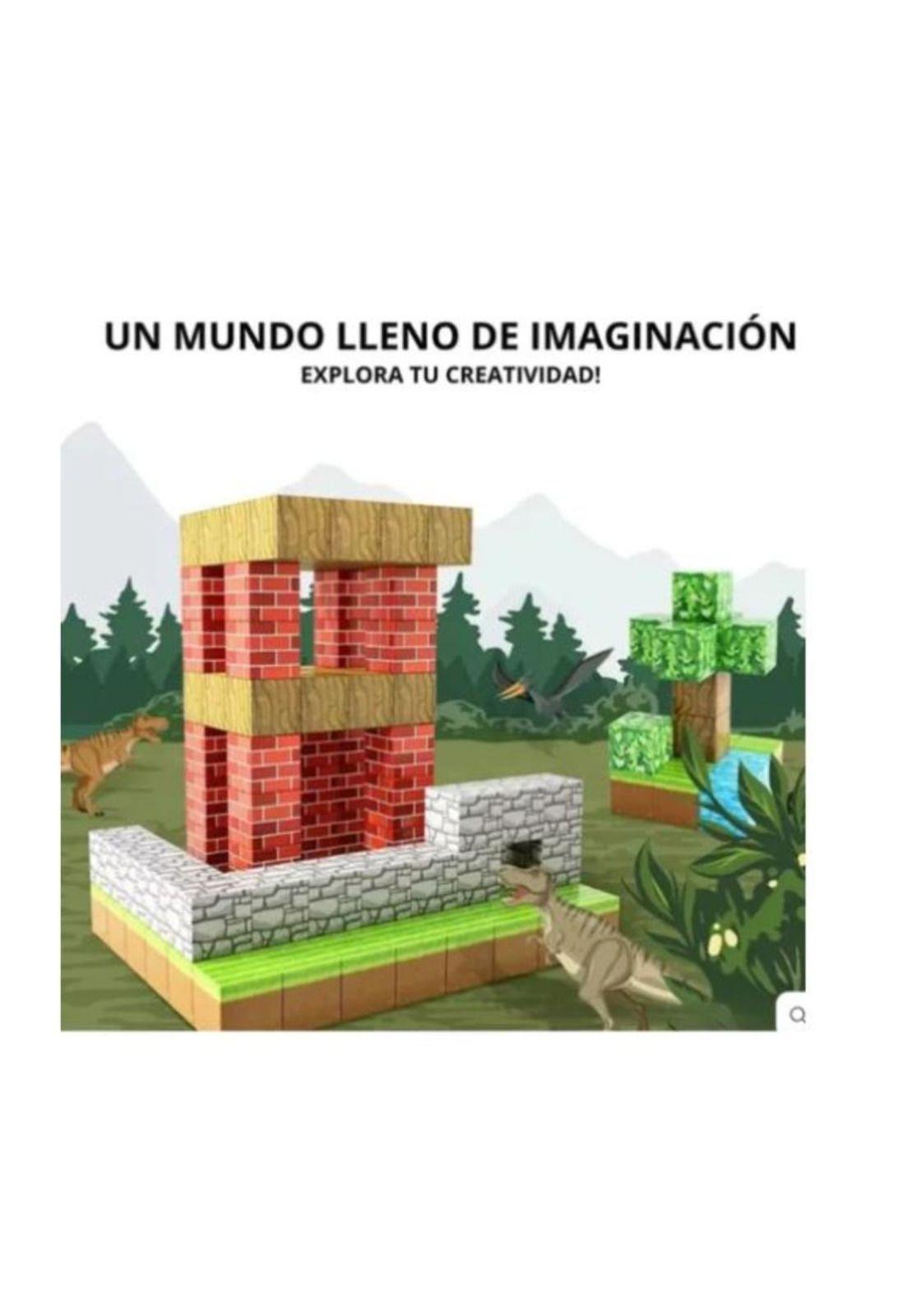 Bloques Magneticos Cubos Minecraft Construccion 28Piezas-2
