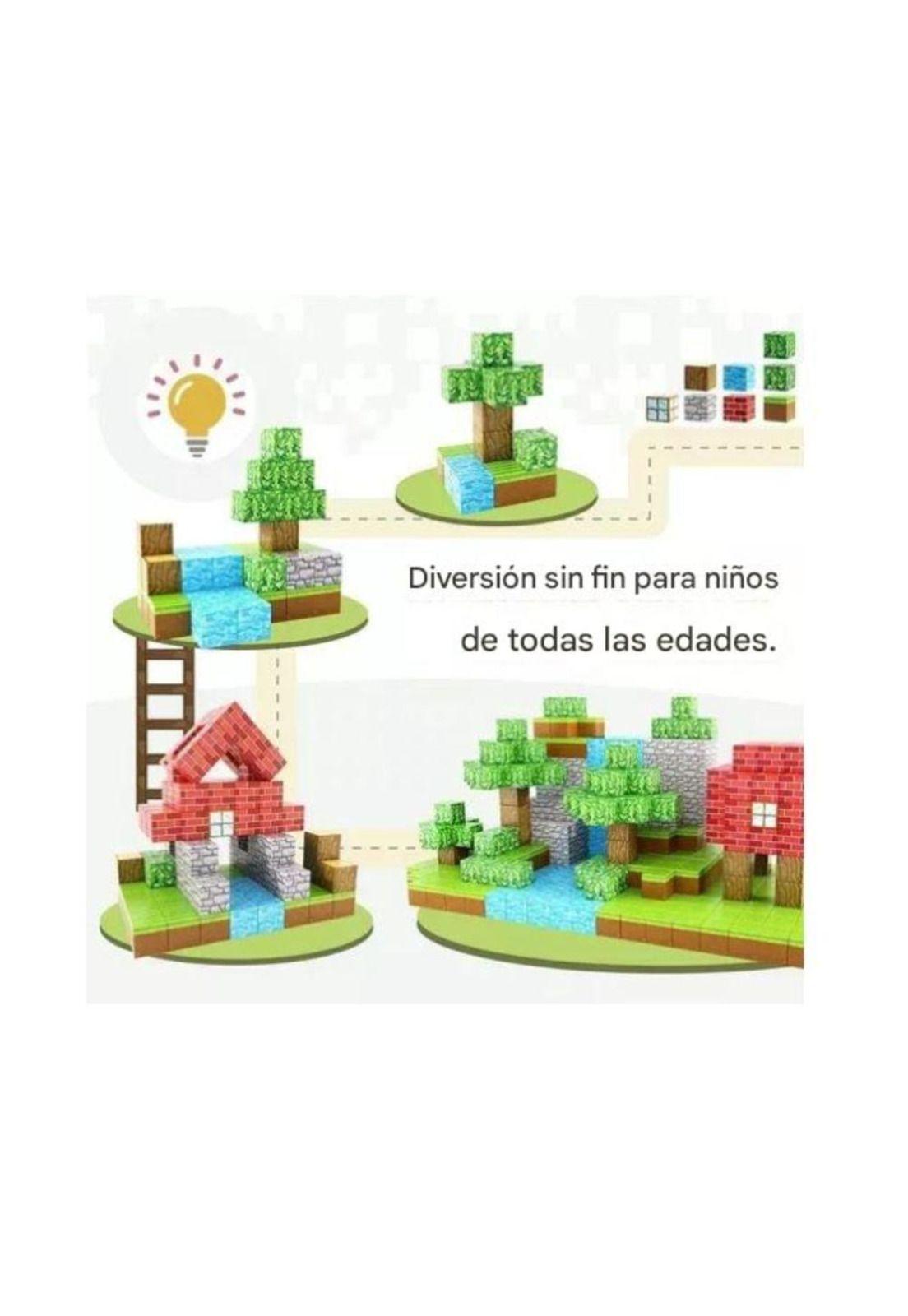 Bloques Magneticos Cubos Minecraft Construccion 28Piezas-4