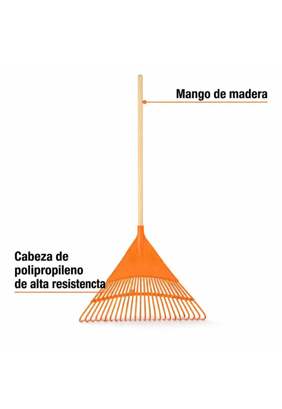 Rastrillo Barrehojas C/mango 22 Dientes Truper Profesional-3