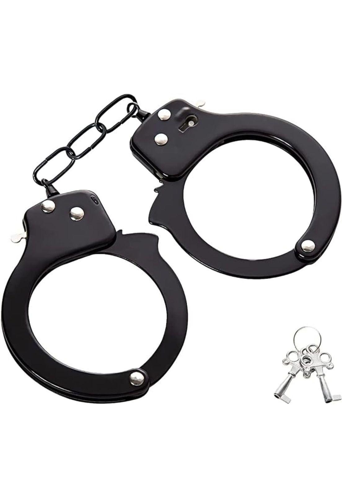 Juego De Esposas Metalicas Parejas Policia Tortura-0