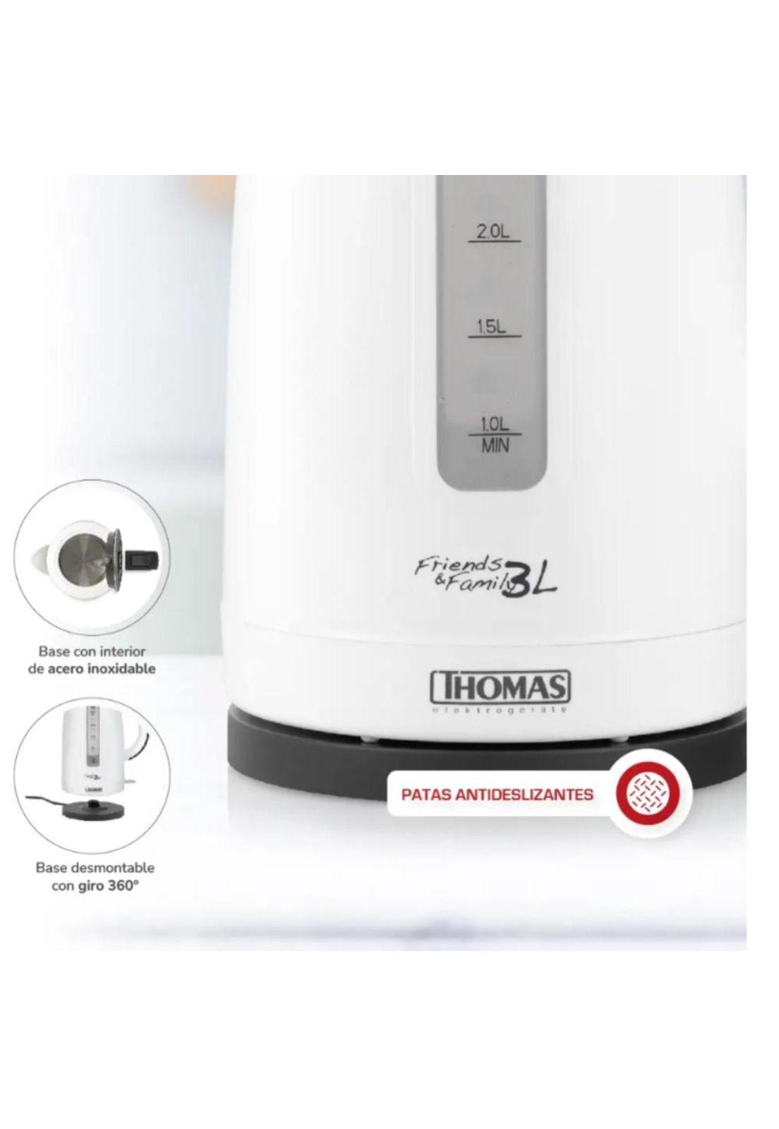 Hervidor Eléctrico Thomas TH-4351 3L 2200W Family & Friends-5