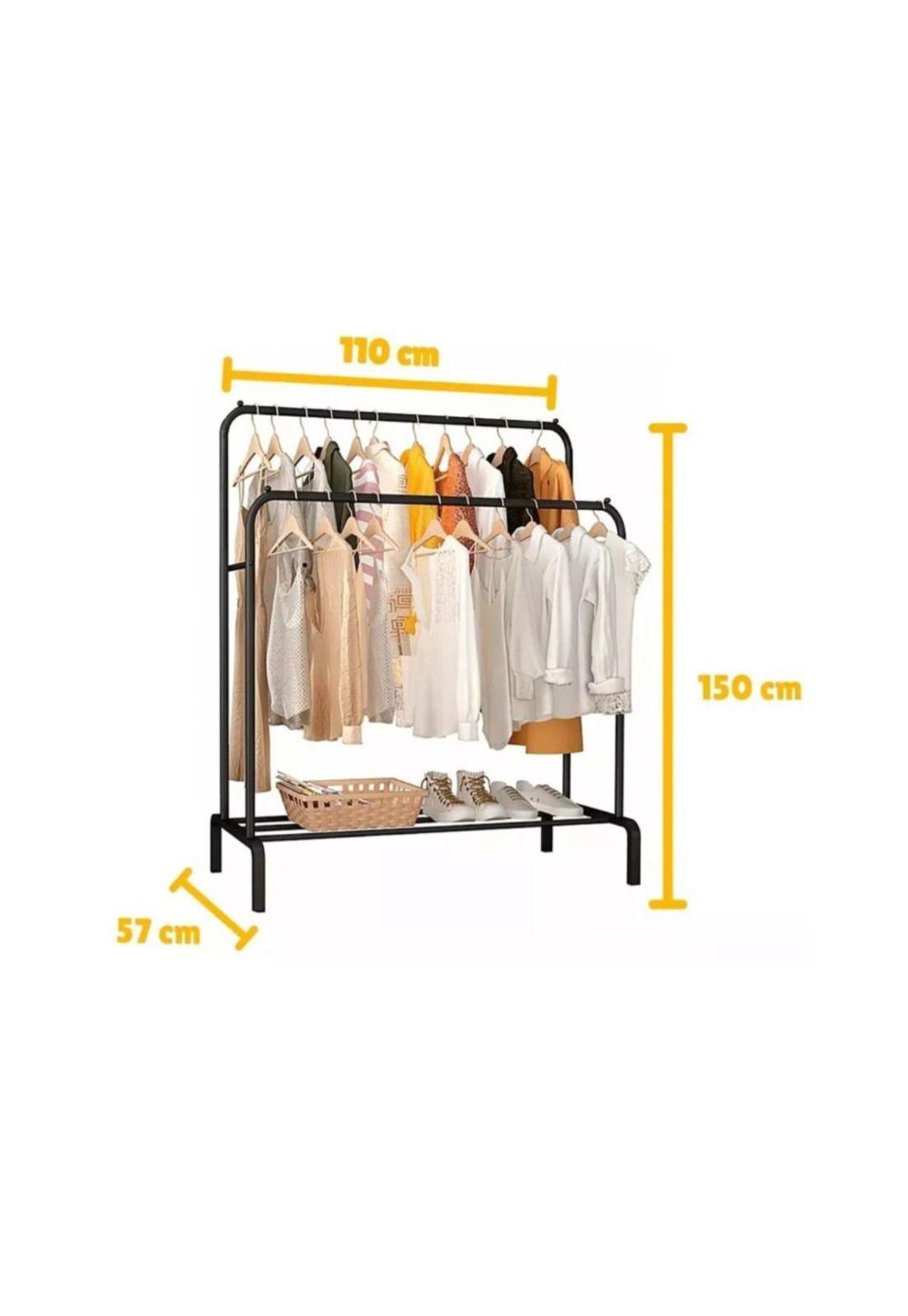 Perchero Metálico Doble Closet Exhibición Organizador Hogar-2