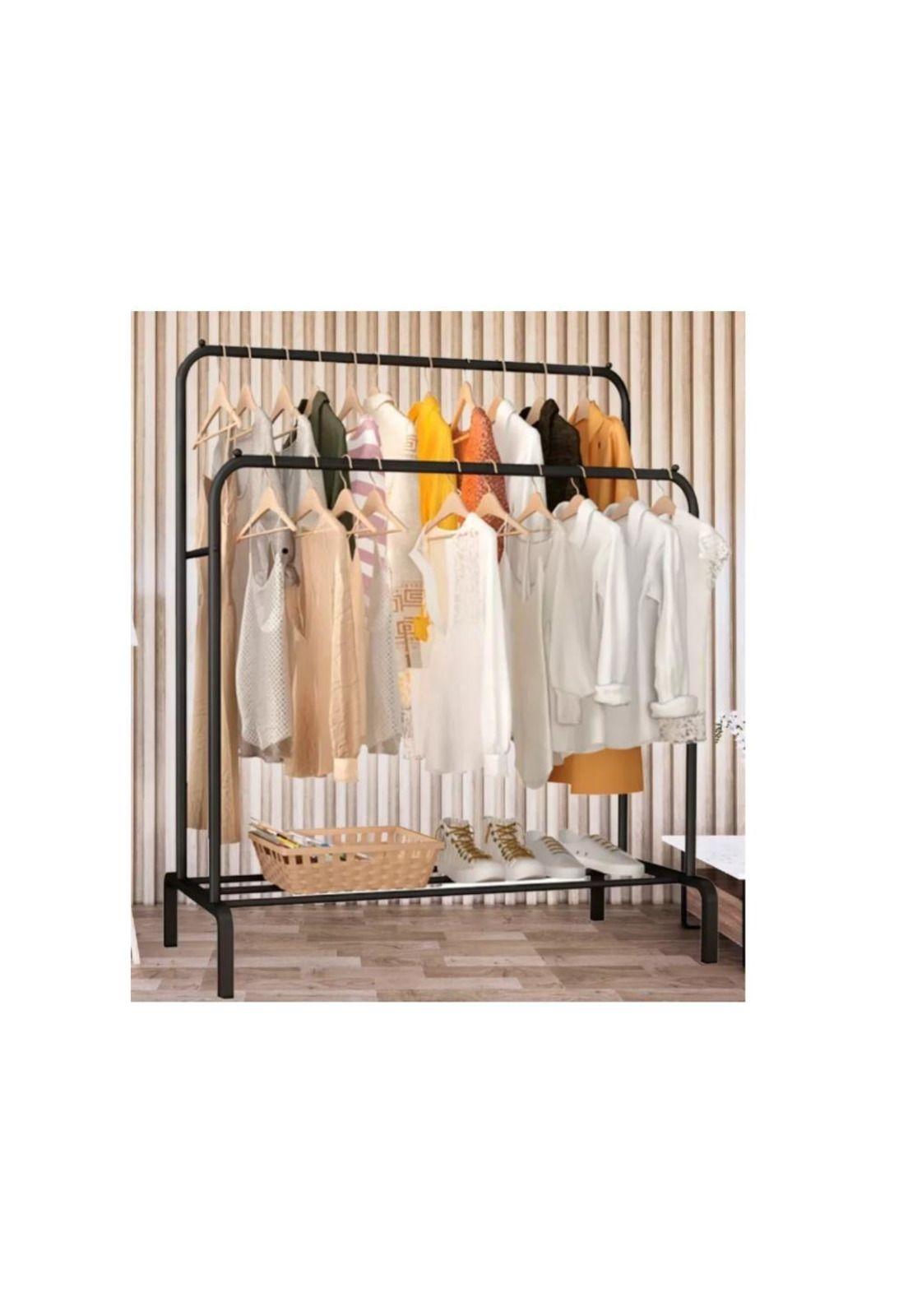 Perchero Metálico Doble Closet Exhibición Organizador Hogar-3