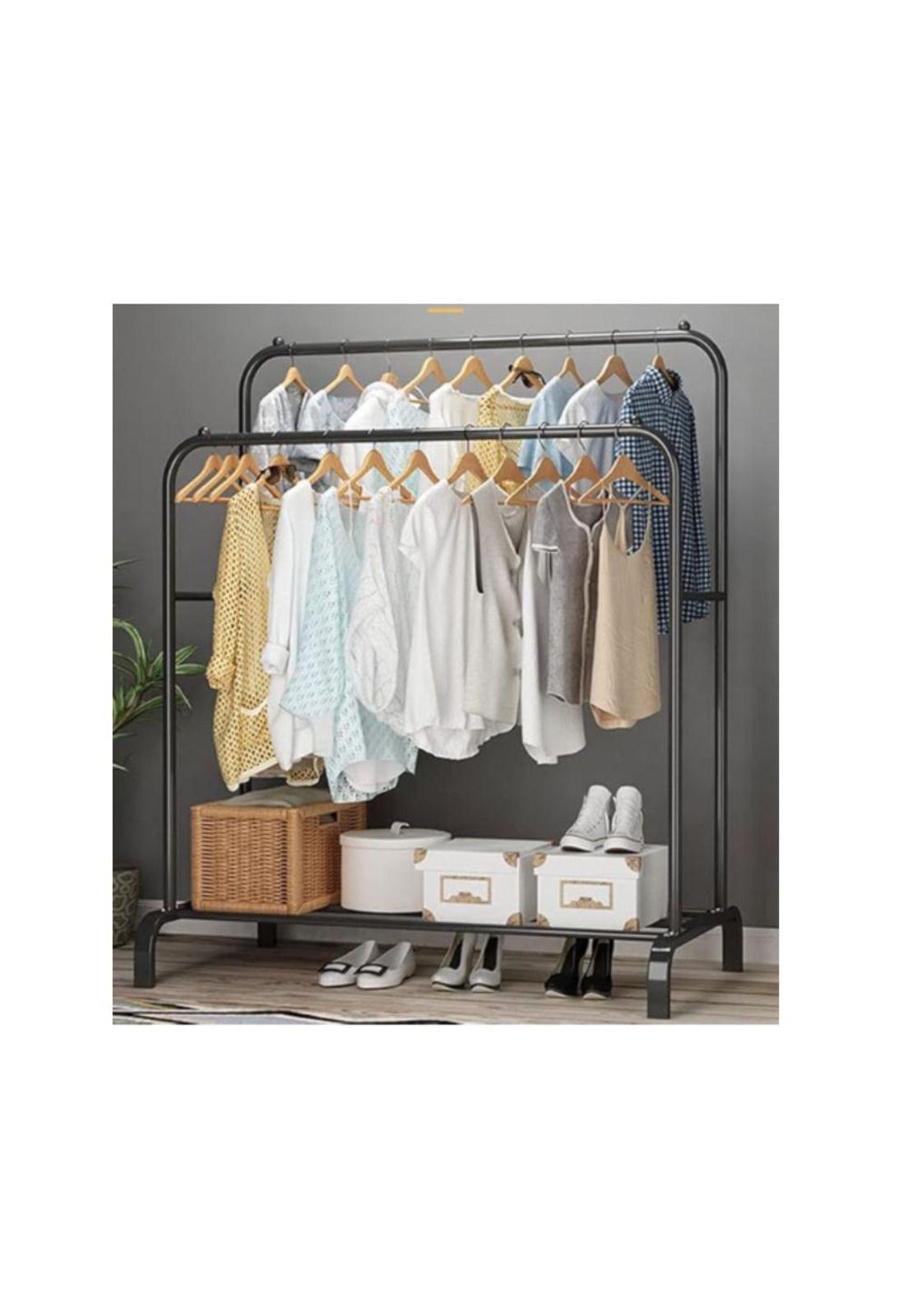 Perchero Metálico Doble Closet Exhibición Organizador Hogar-4
