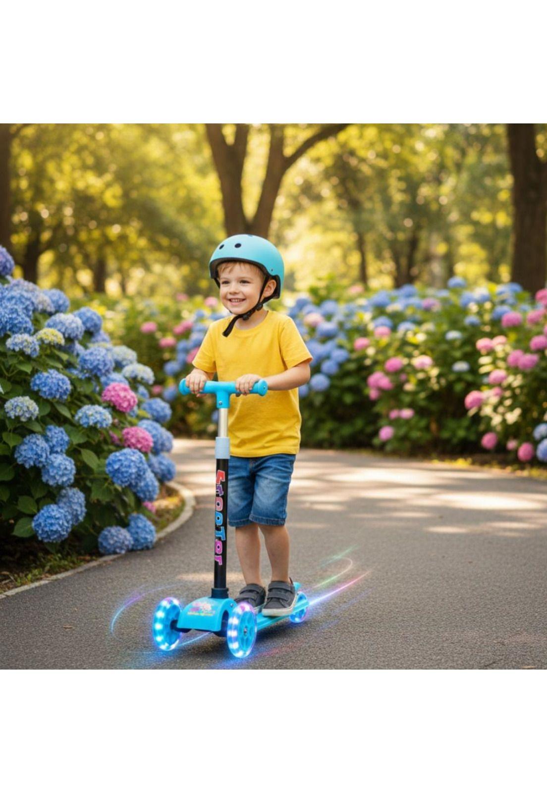 Monopatín Scooter 3 Ruedas Kids Plegable Altura Ajustable-2