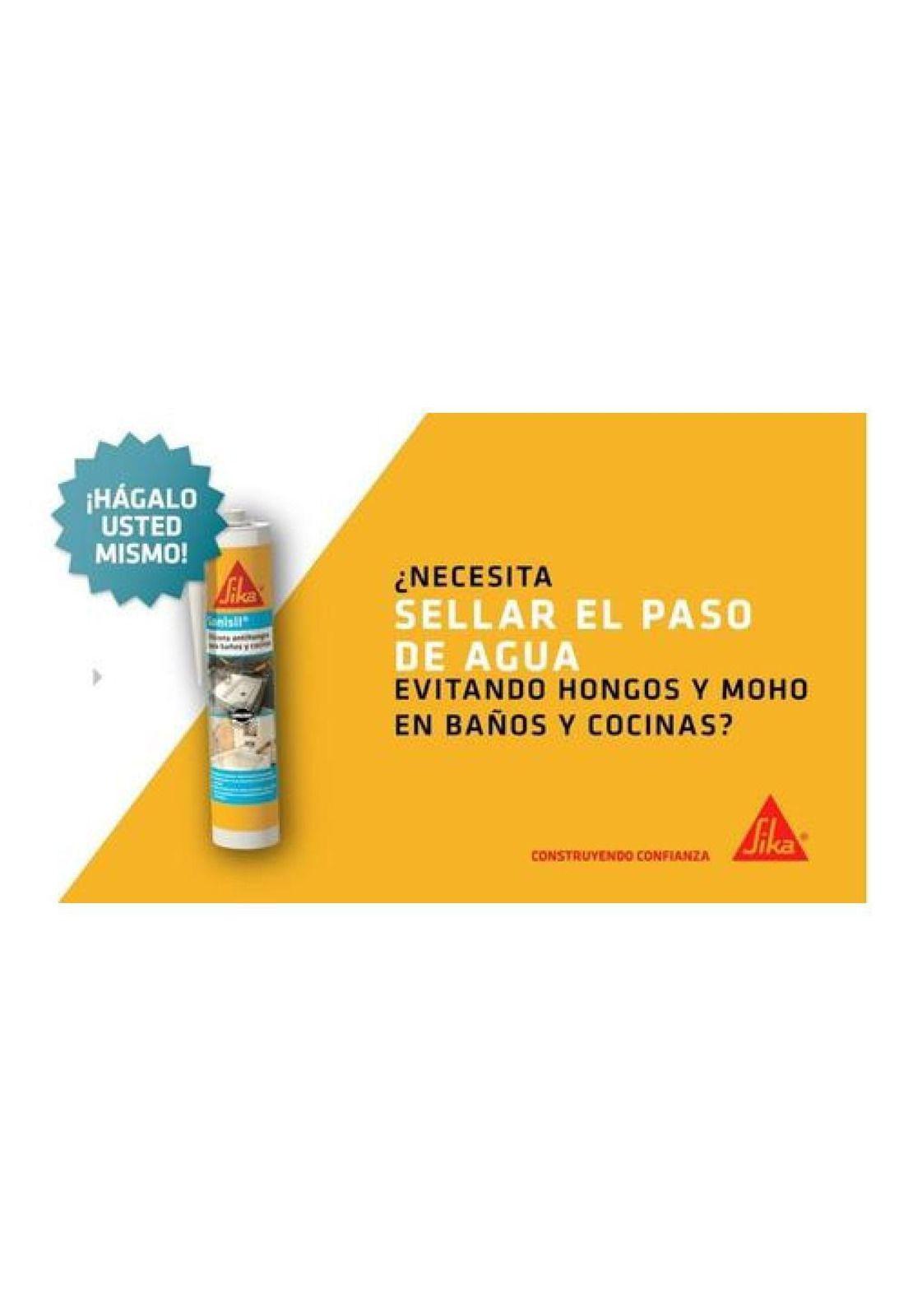 Silicona Blanca Para Baño Y Cocina Antihongo 280ml Sika-2