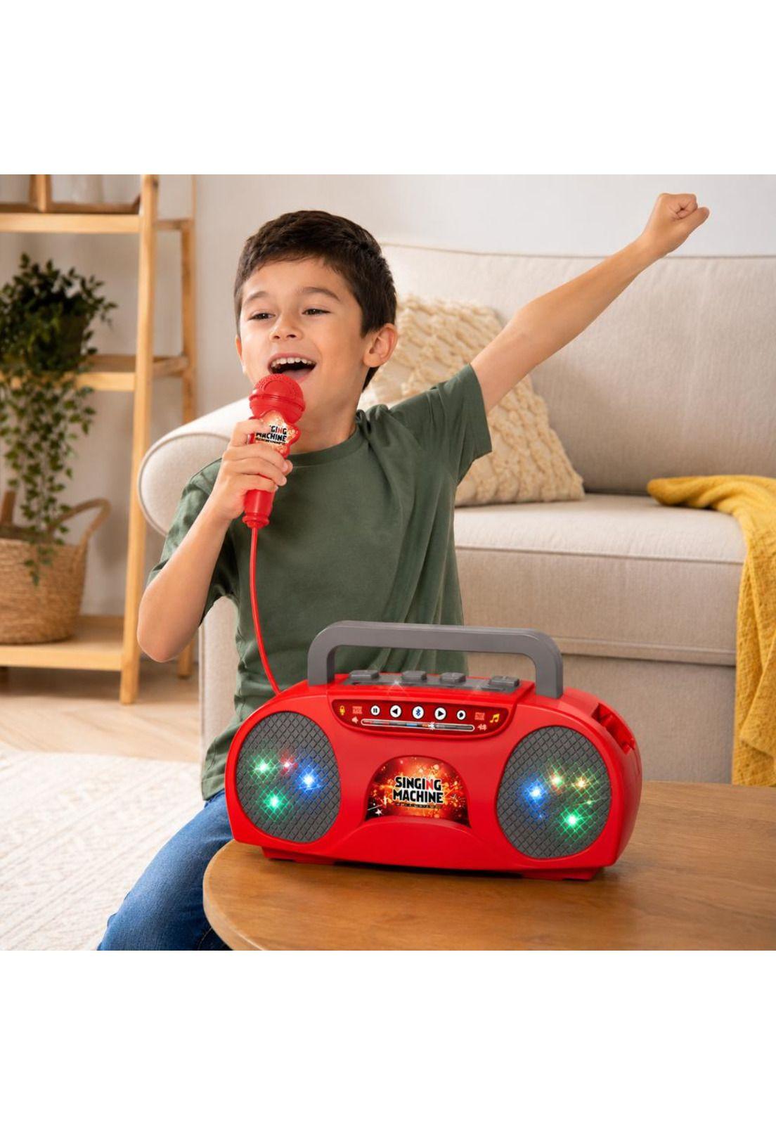 Micrófono Karaoke Niños Luz Led Parlante Bluetooth-3