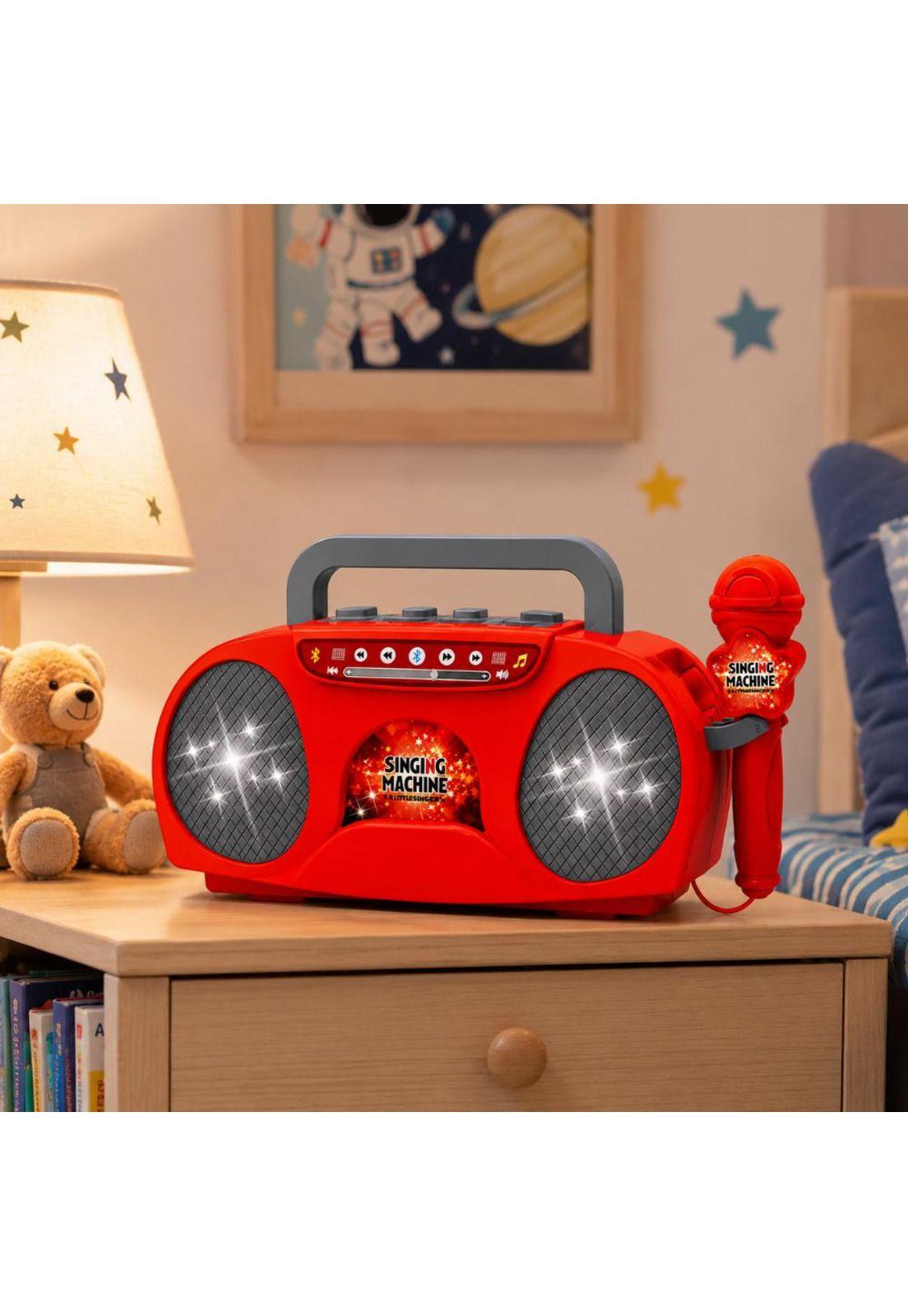 Micrófono Karaoke Niños Luz Led Parlante Bluetooth-5
