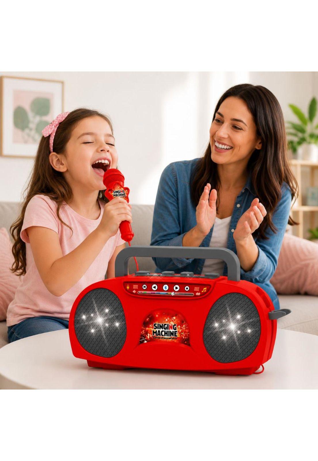 Micrófono Karaoke Niños Luz Led Parlante Bluetooth-6