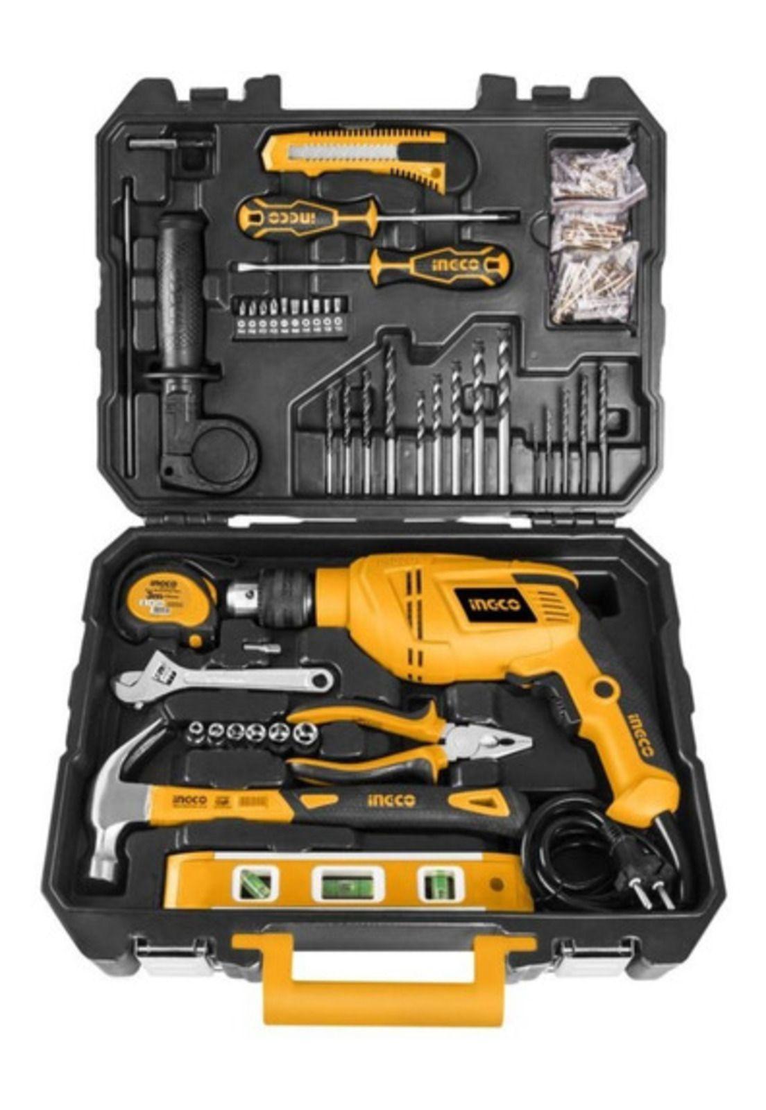 Set De Herramientas 101 Pcs + Taladro 650w Ingco Hkthp11021-0