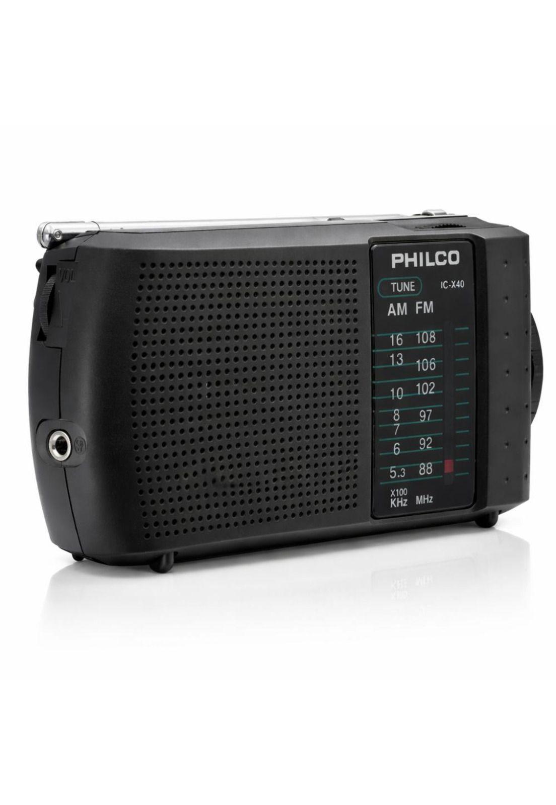 Radio Portátil Philco IC-X40 AM/FM Clásica Compacta-2
