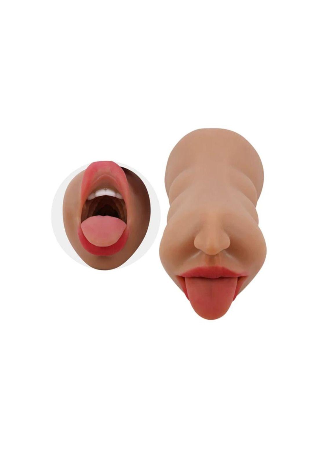 Masturbador Masculino Realista Boca Vagina Lavable Silicona-0