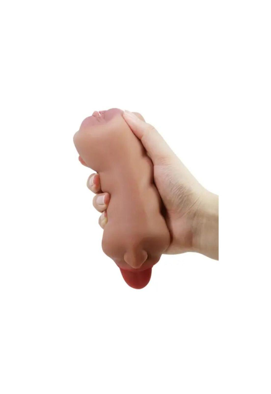 Masturbador Masculino Realista Boca Vagina Lavable Silicona-3
