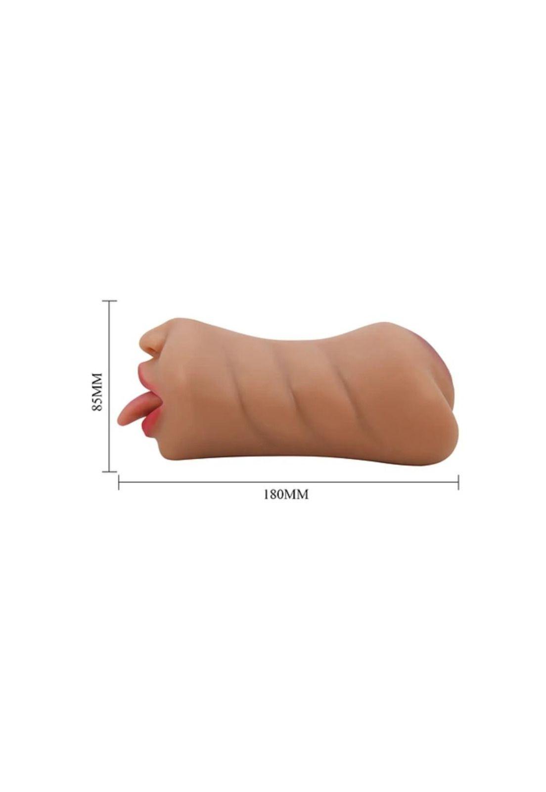 Masturbador Masculino Realista Boca Vagina Lavable Silicona-4