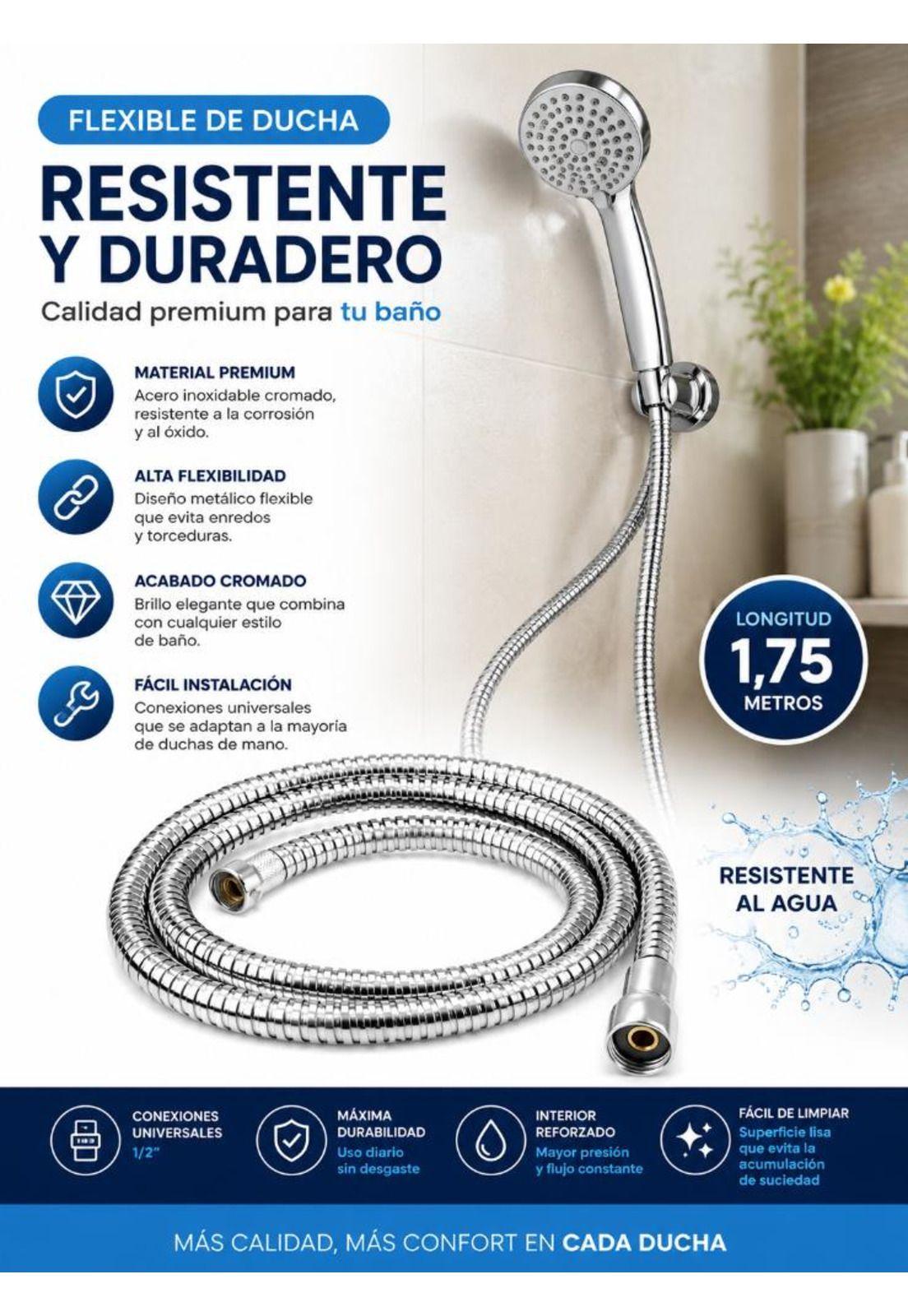 Flexible De Ducha 1/2 Calidad Superior 1.75mts Fas-4