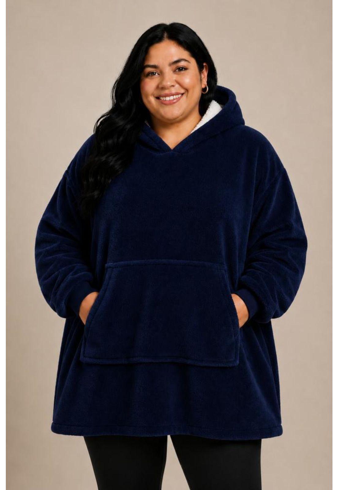 Poleron Felpa Capucha Manta Polar Invierno Unisex Talla Unic-1