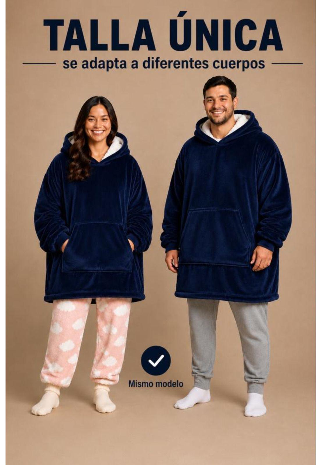 Poleron Felpa Capucha Manta Polar Invierno Unisex Talla Unic-2
