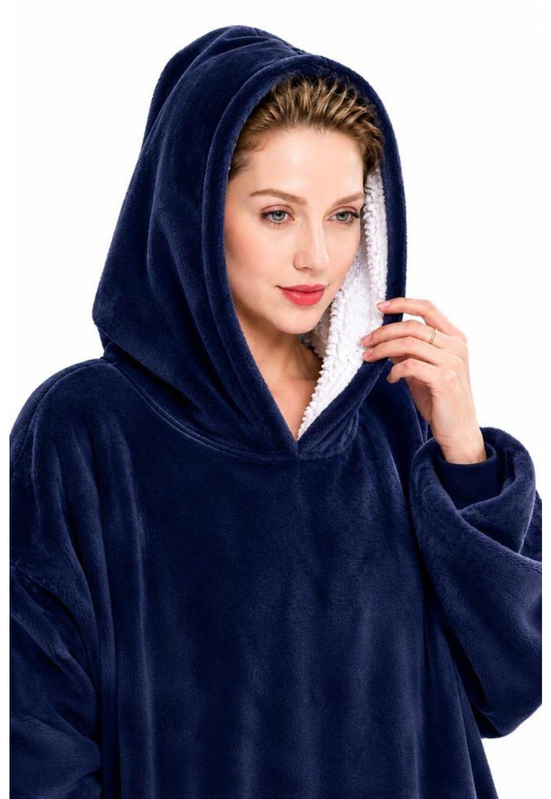 Poleron Felpa Capucha Manta Polar Invierno Unisex Talla Unic-4