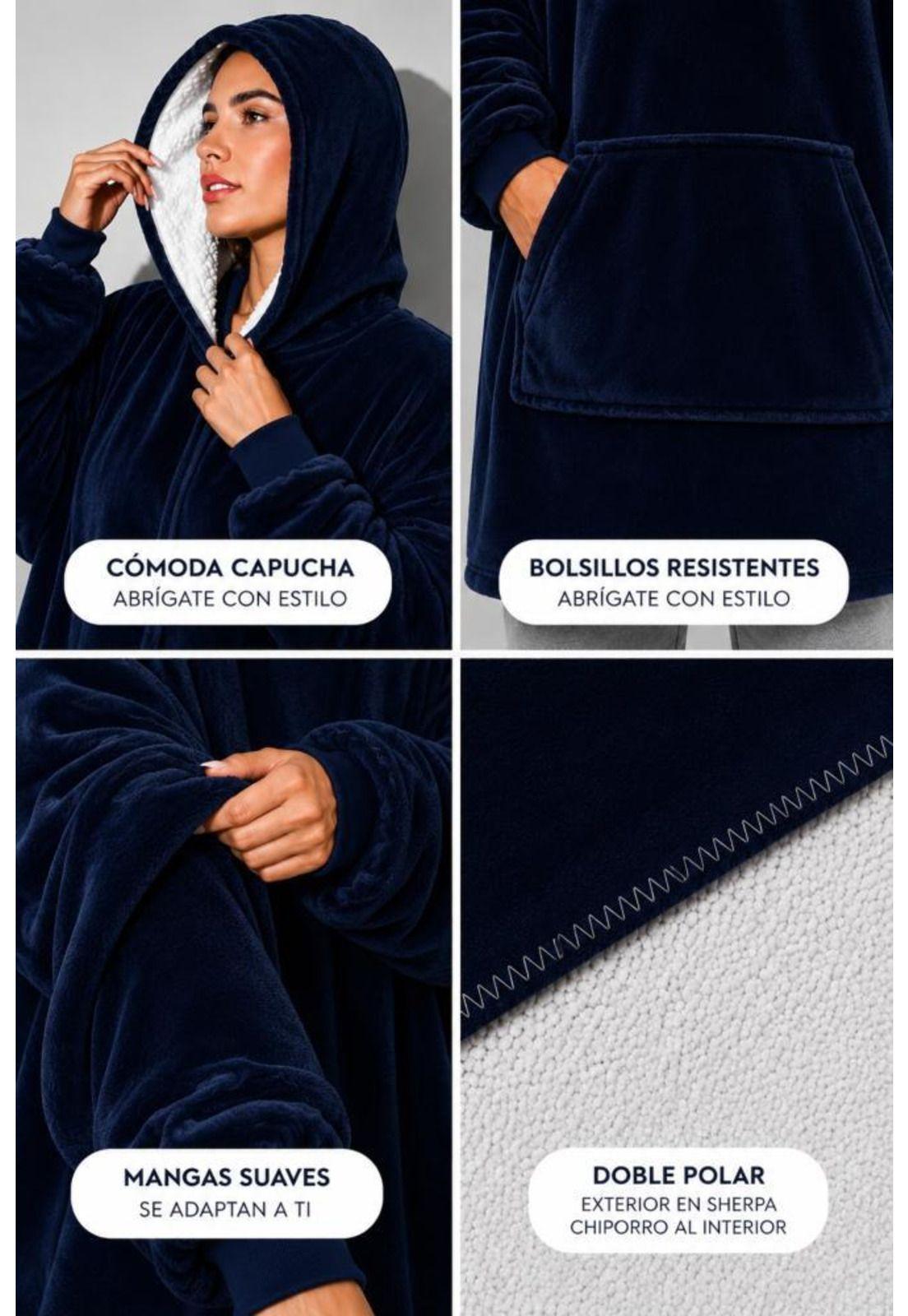 Poleron Felpa Capucha Manta Polar Invierno Unisex Talla Unic-6