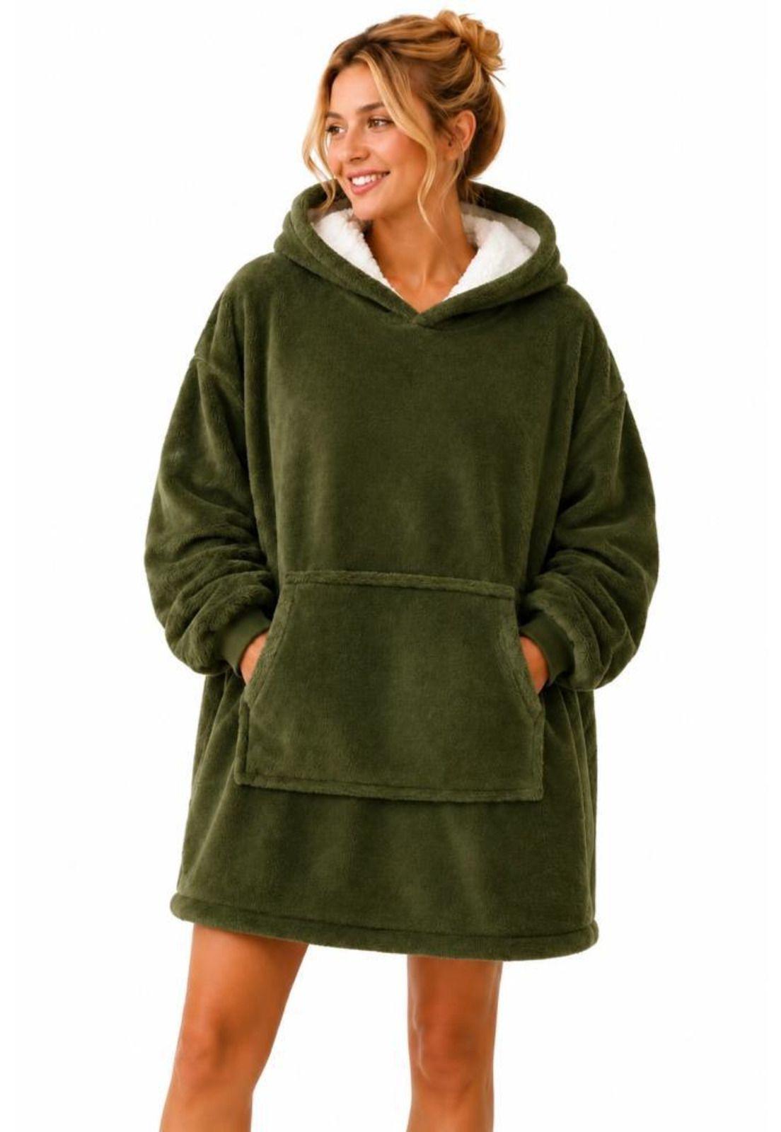 Poleron Felpa Capucha Manta Polar Invierno Unisex Talla Unic-0