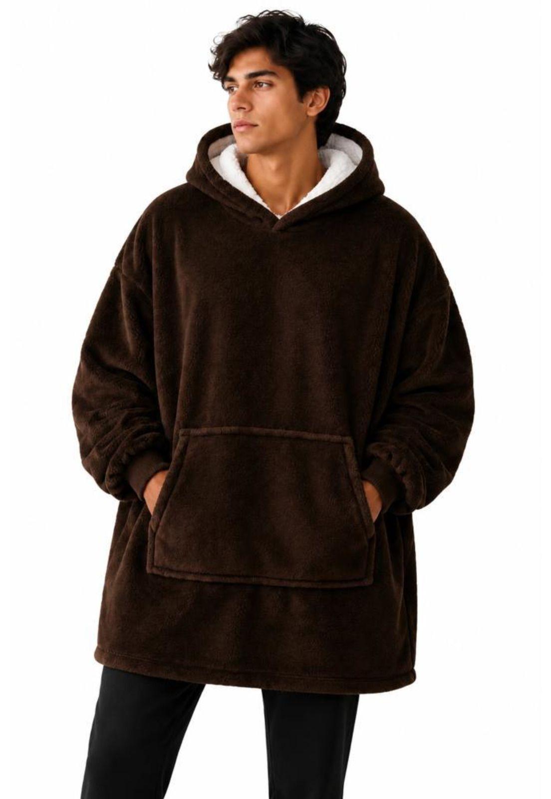 Poleron Felpa Capucha Manta Polar Invierno Unisex Talla Unic-0