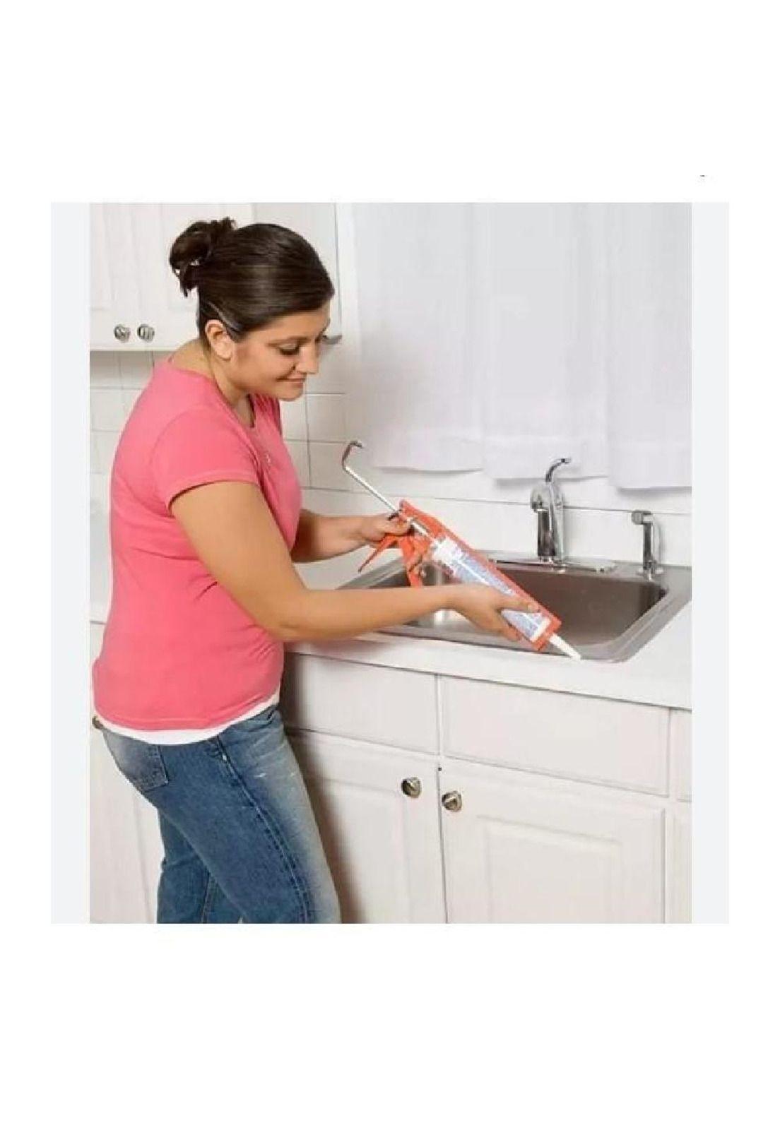 Silicona Sellador Baño Y Cocina Antihongo Transparente Interior Y Exterior Aderex 280ml-2
