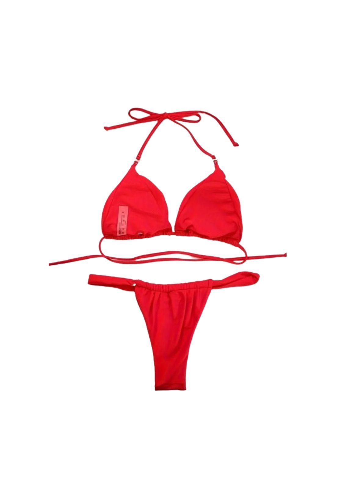 Traje De Baño Bikinis Con Push-up Triangular Tiro Alto Mujer-2
